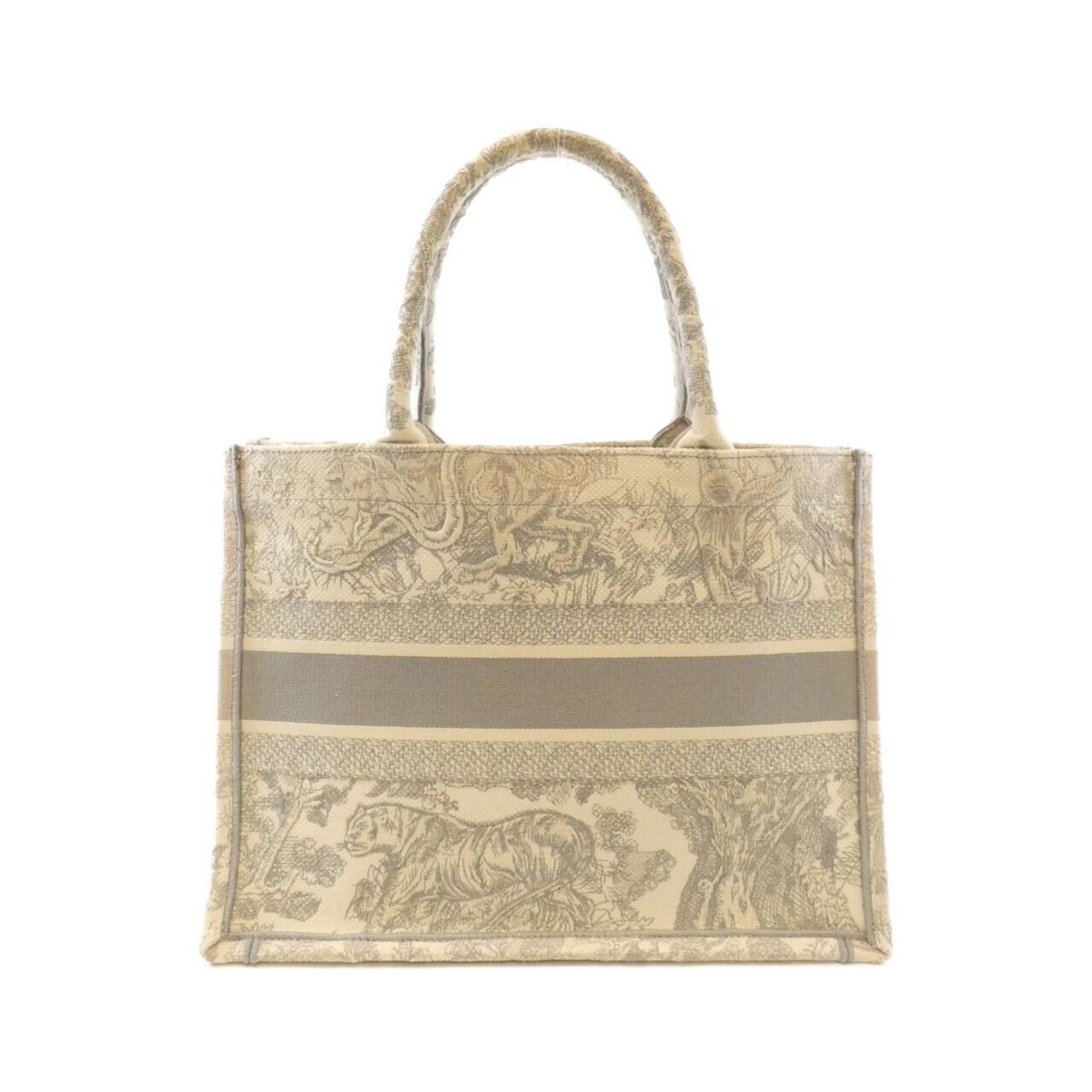 Christian Dior Gray Canvas Handbag  
