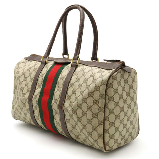 Gucci Leather Canvas Handbag