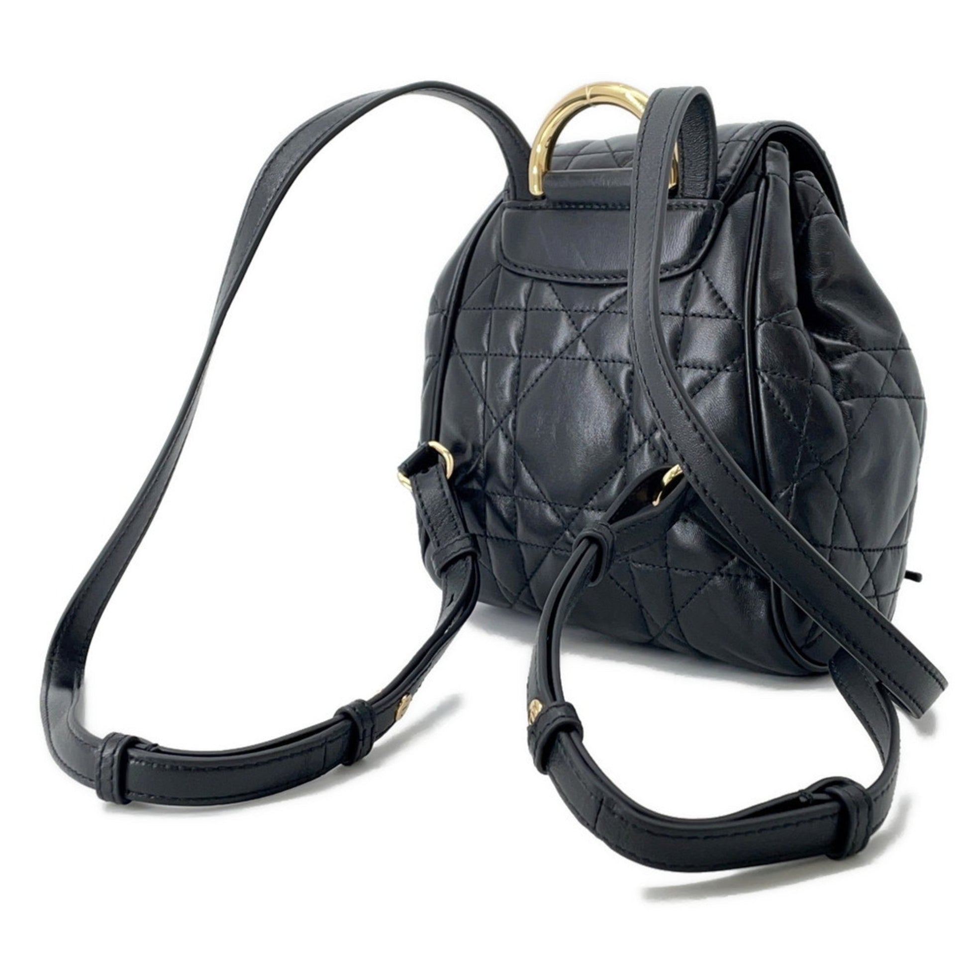 Christian Dior Black Leather Backpack  