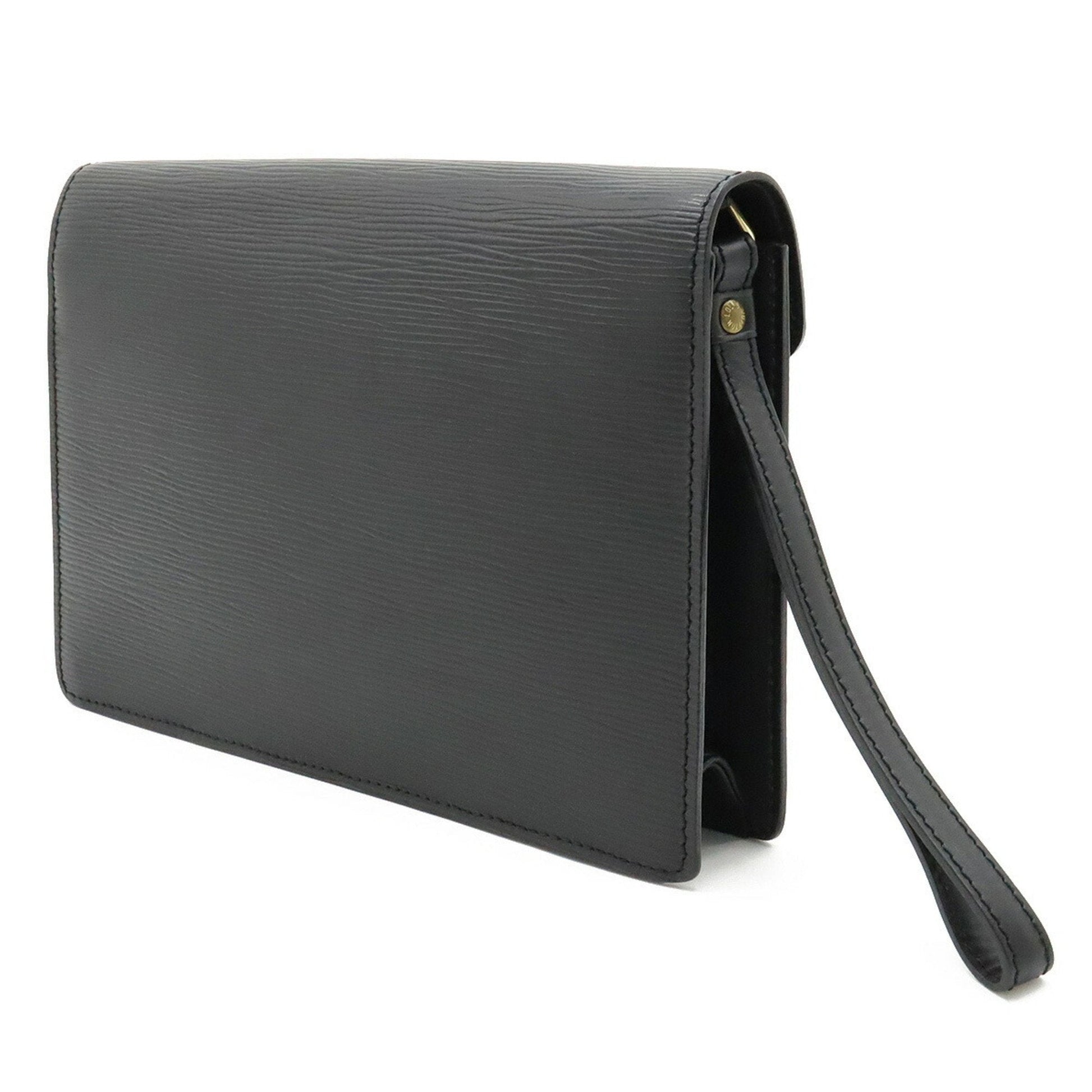 LOUIS VUITTON Epi Pochette Serie Dragonne Second Bag Noir Black Key Missing