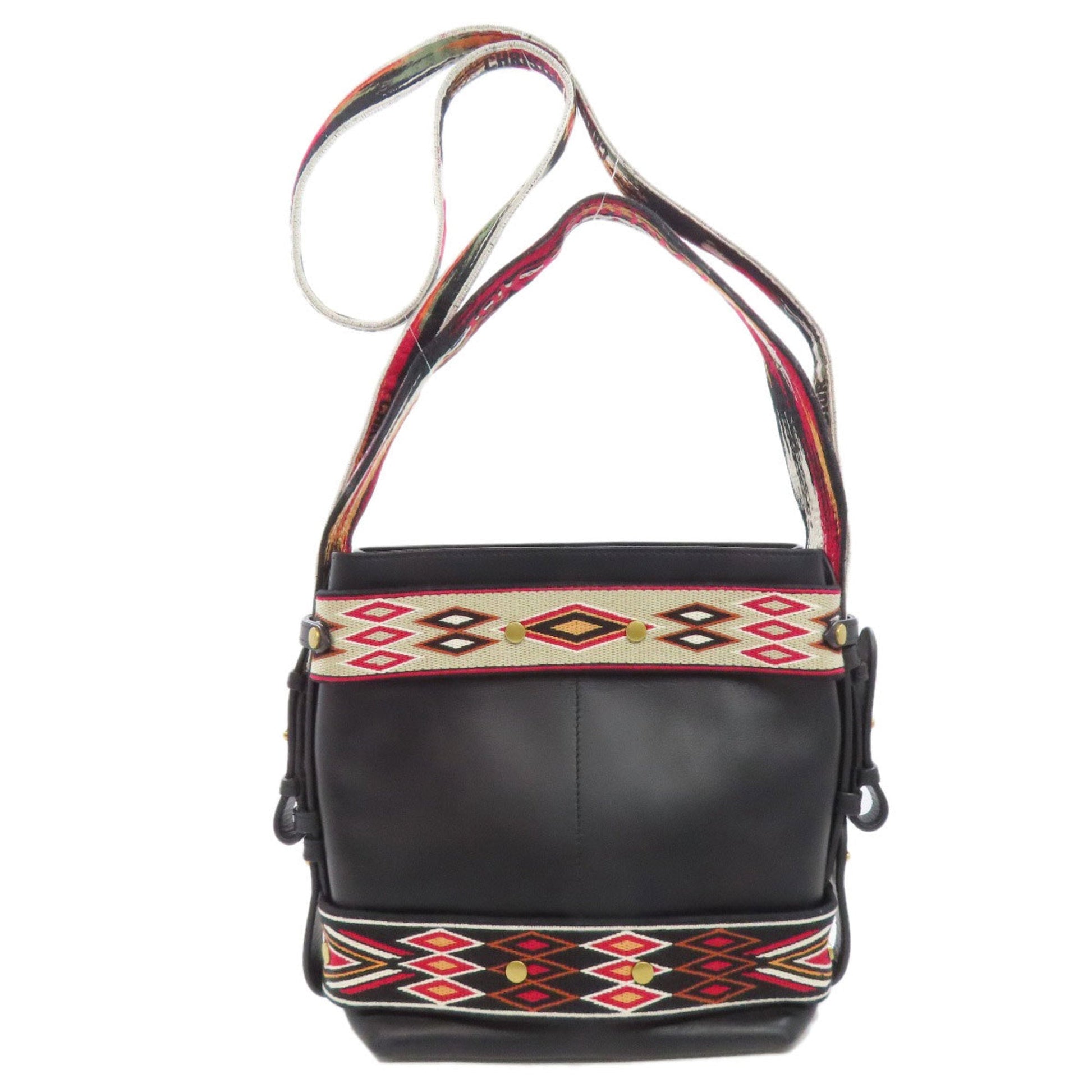 Christian Dior Black Leather Shoulder Bag  