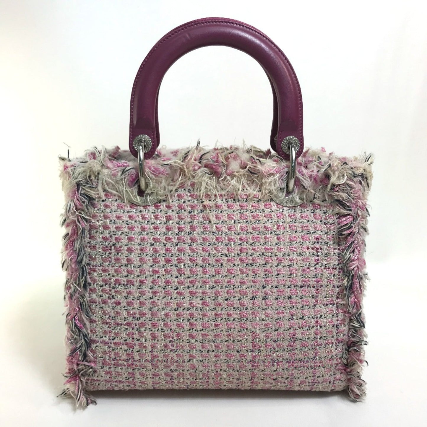Christian Dior Pink Tweed Handbag  