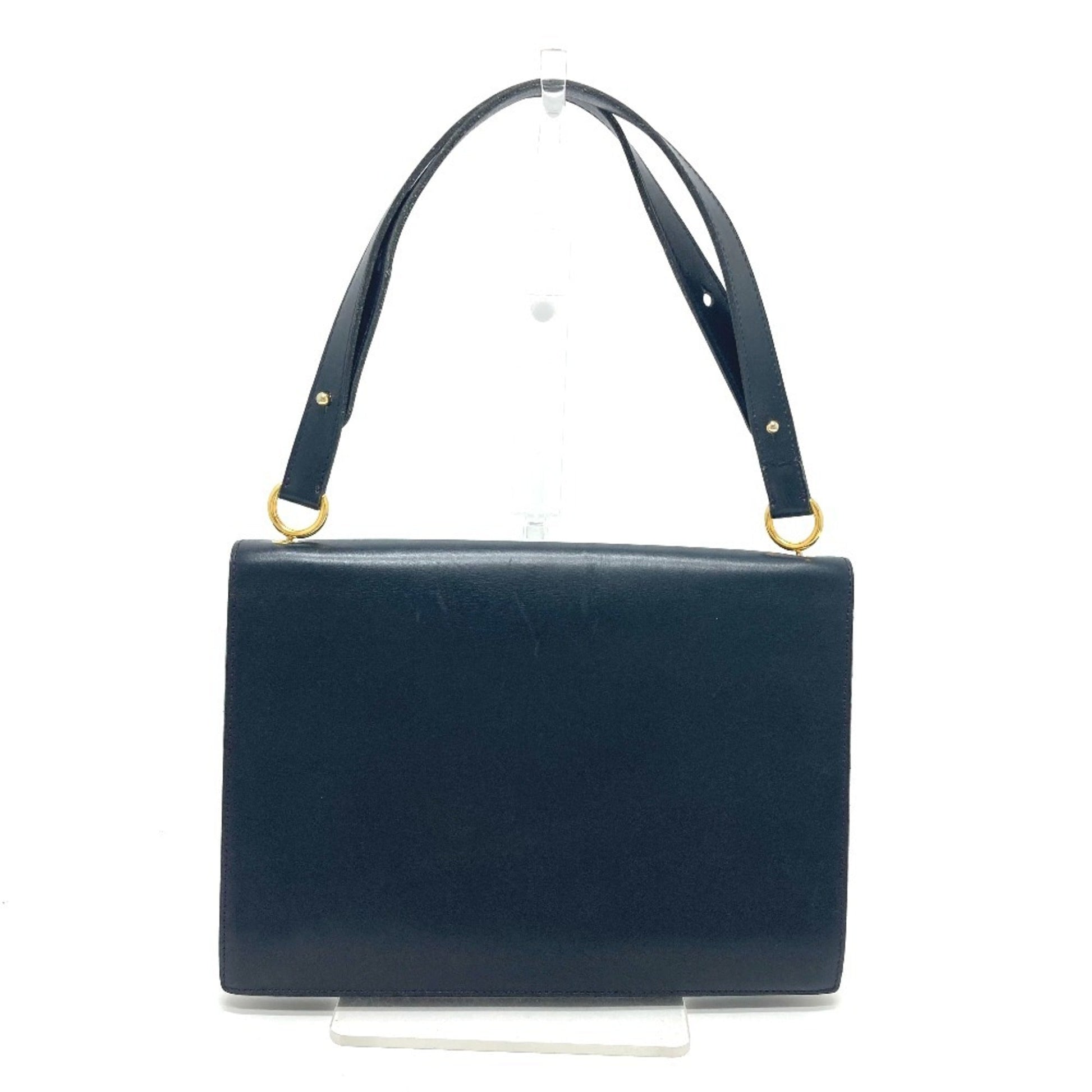 Christian Dior Trotter Navy Leather Handbag Shoulder Bag  