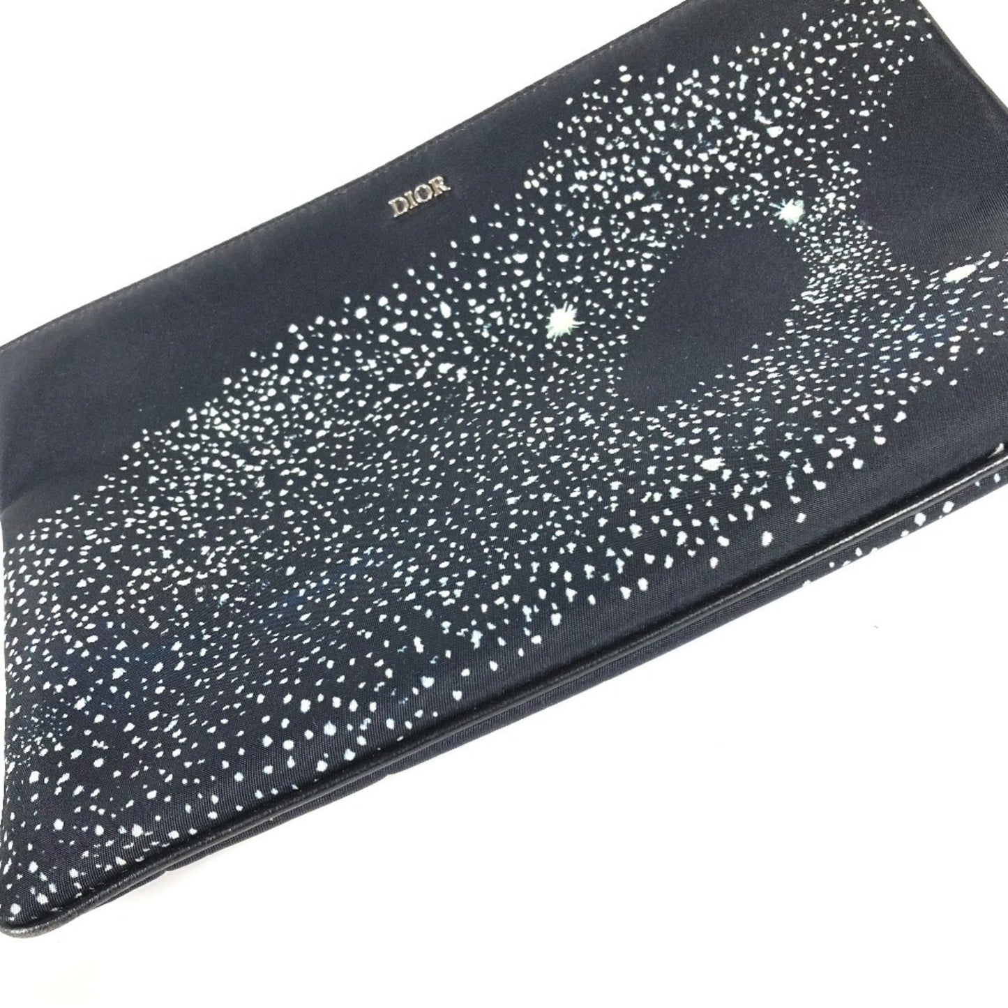 Christian Dior Black Nylon Clutch Bag Pouch  