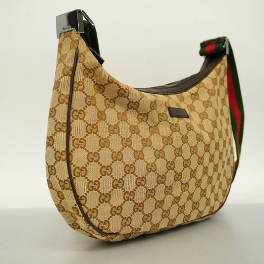 Gucci Leather Canvas Shoulder Bag