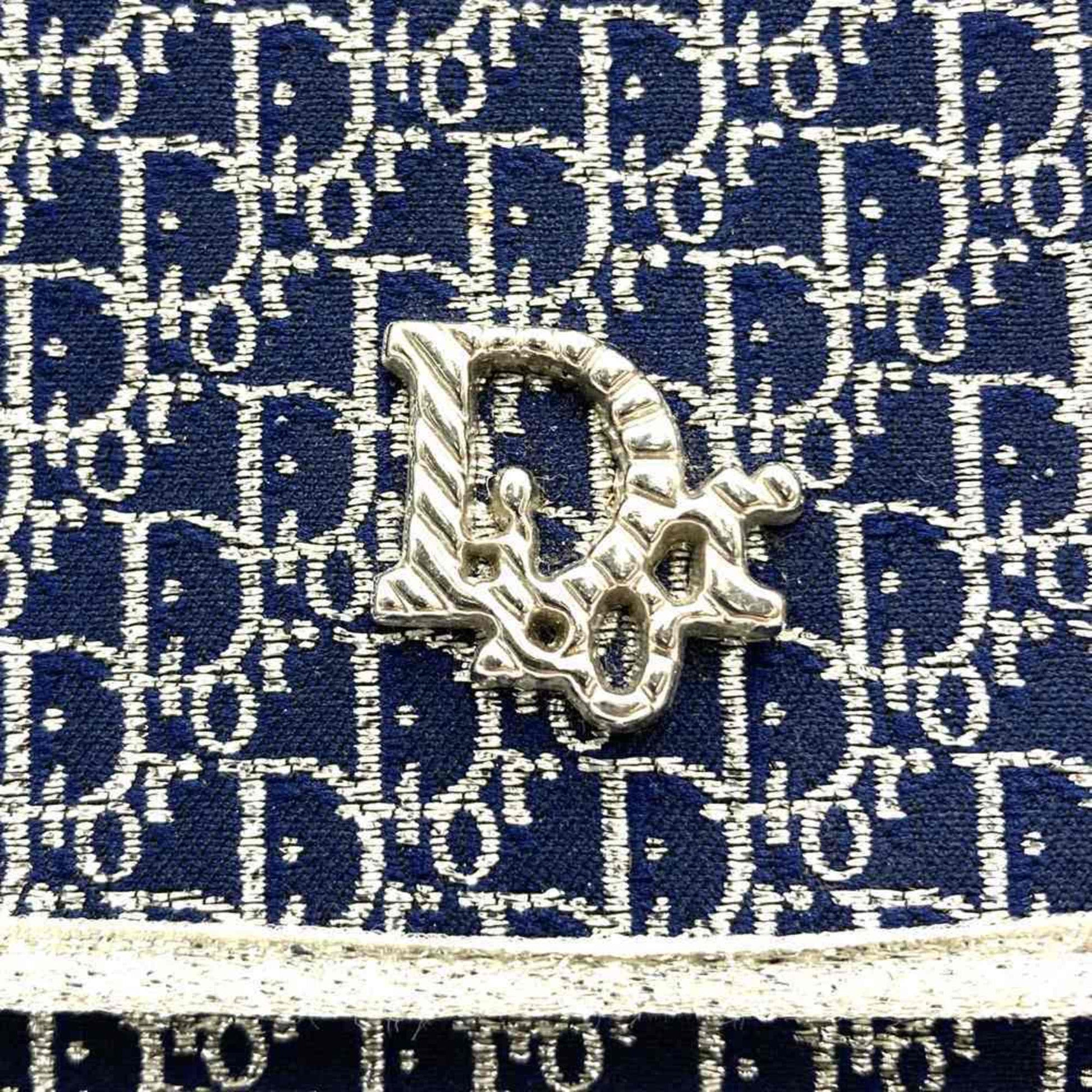 Christian Dior Navy Canvas Shoulder Bag  
