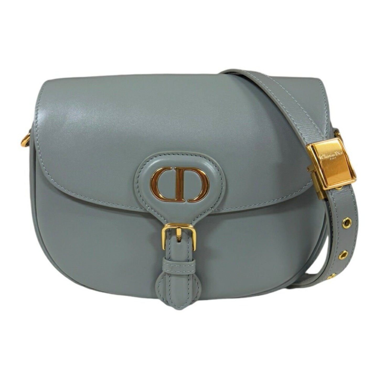 Christian Dior Gray Leather Shoulder Bag  