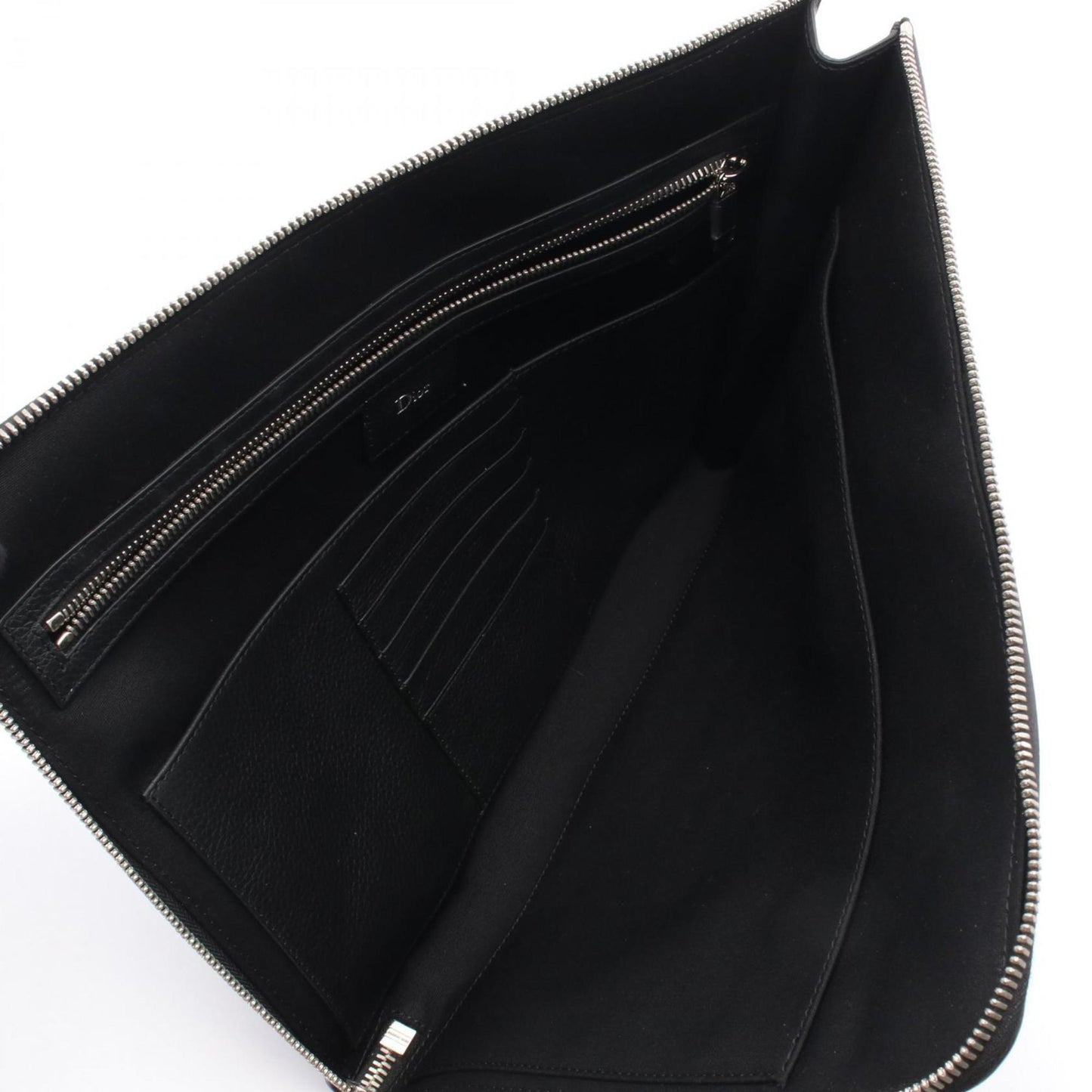 Christian Dior Black Leather Clutch Bag  