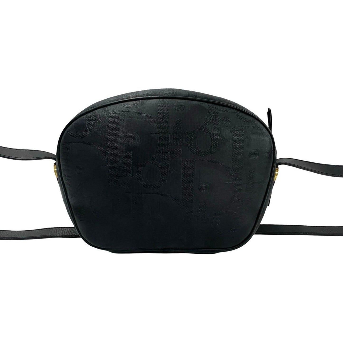 Christian Dior Black Leather Pvc Pochette Shoulder Bag  