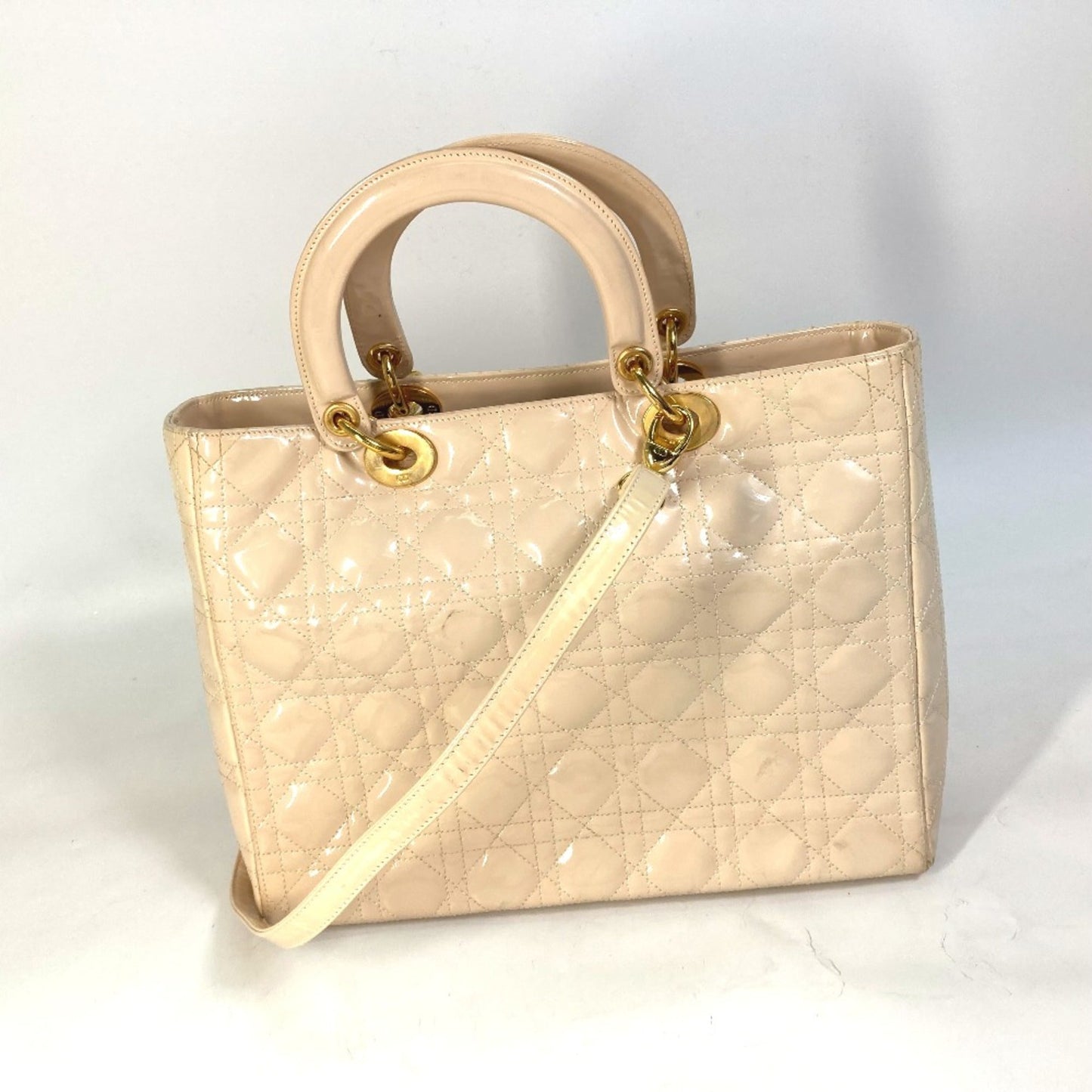 Christian Dior Beige Leather Handbag  