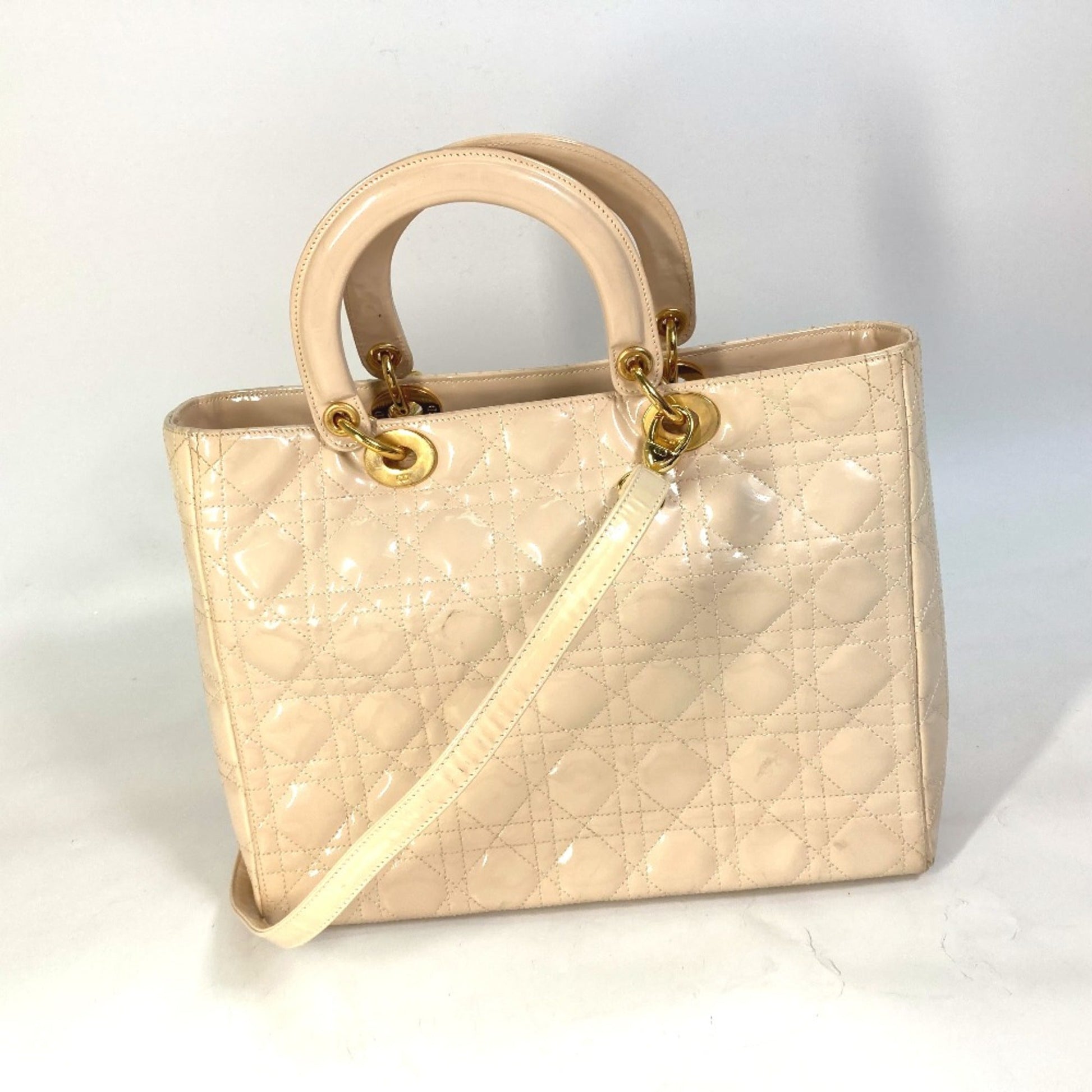 Christian Dior Beige Leather Handbag  