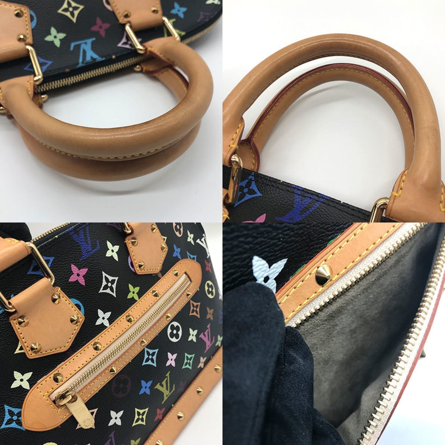 LOUIS VUITTON Handbag Alma PM Monogram Multicolor Black M92646