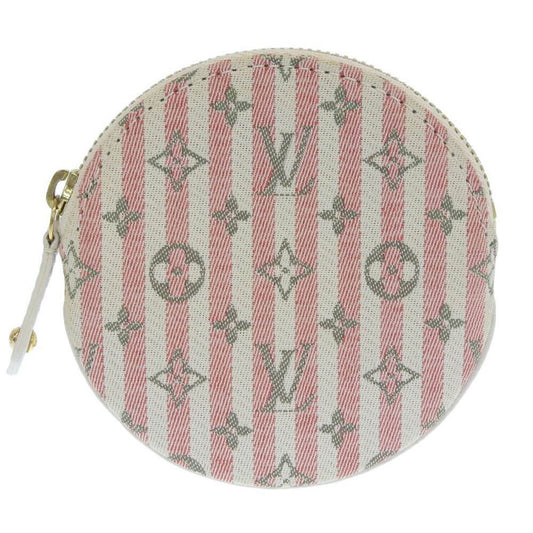 LOUIS VUITTON Monogram Lan Porto Monet Ron Croisette Stripe Coin Purse M95499