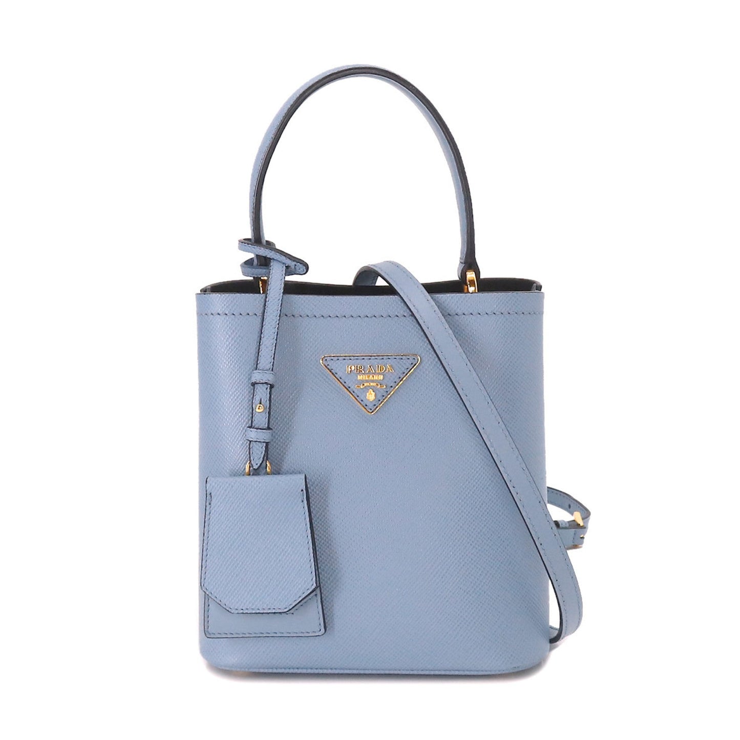 Prada Panier 2way Hand Shoulder Bag Saffiano Leather Blue
