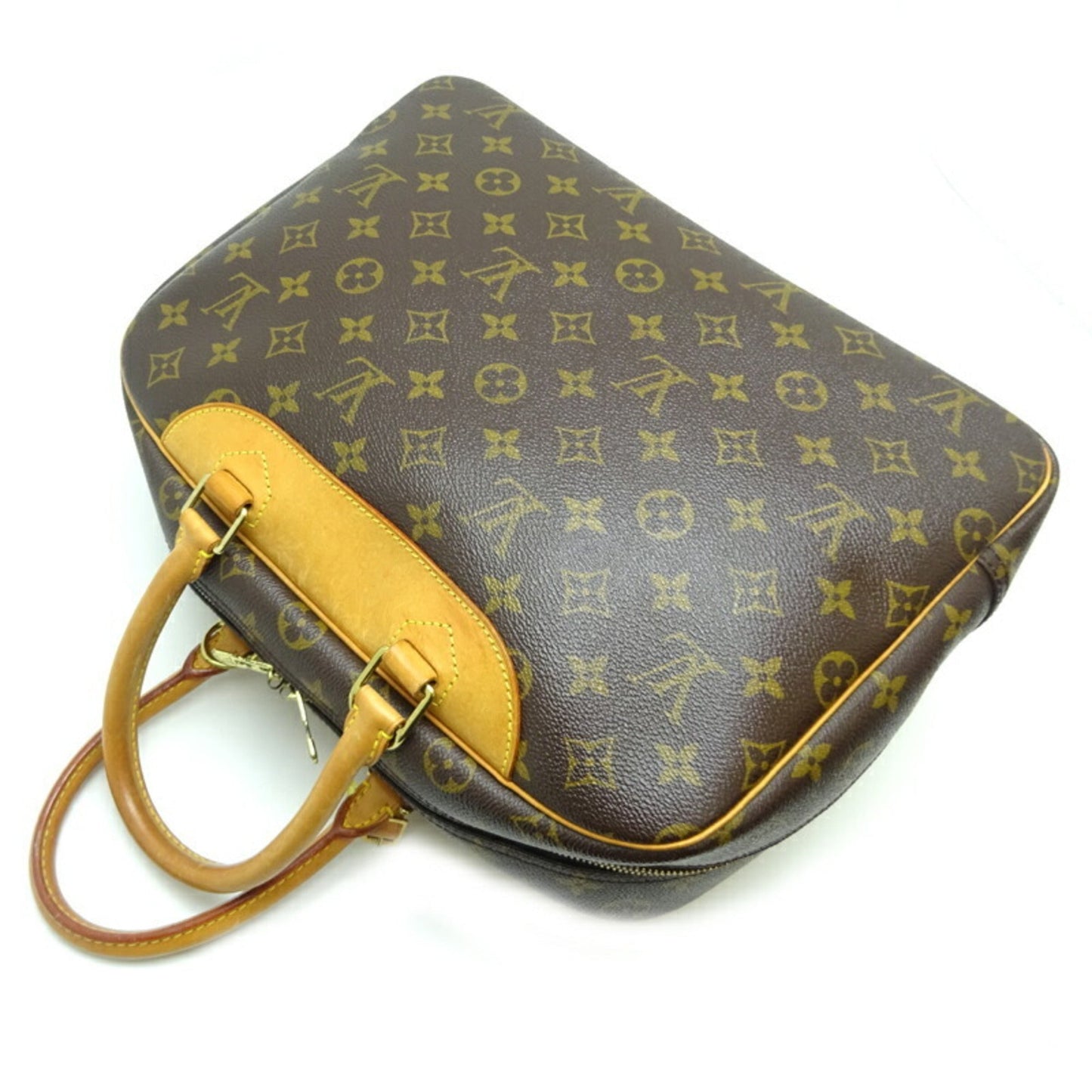 LOUIS VUITTON Deauville [Bowling Vanity] Women's Handbag [] Monogram Ebene [Brown]