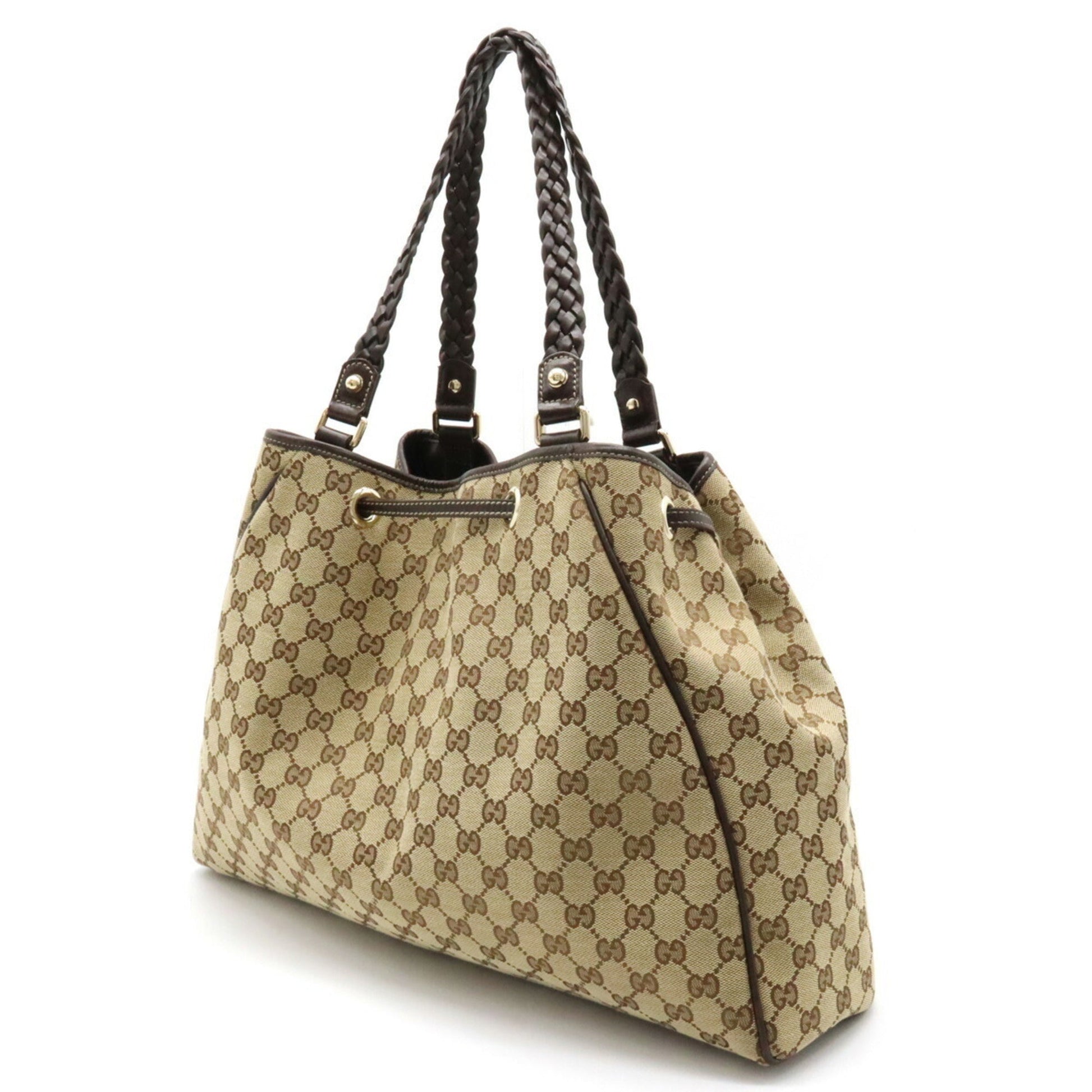 Gucci Leather Canvas Tote