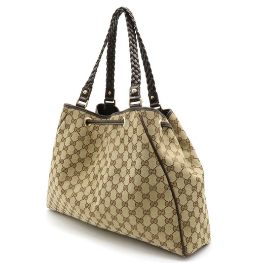 Gucci Leather Canvas Tote