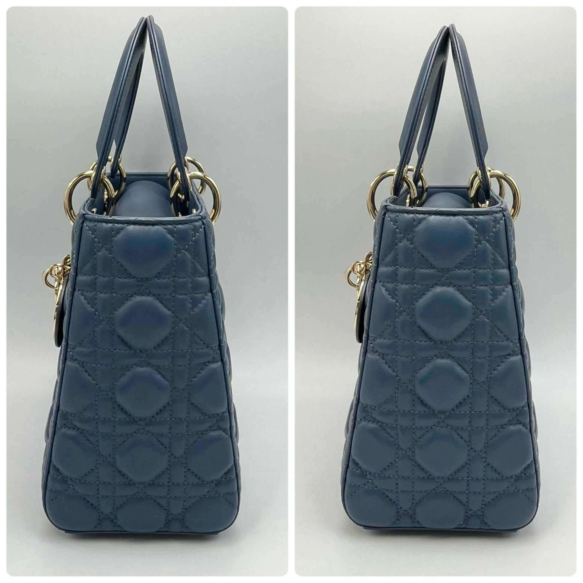 Christian Dior Blue Leather Handbag  