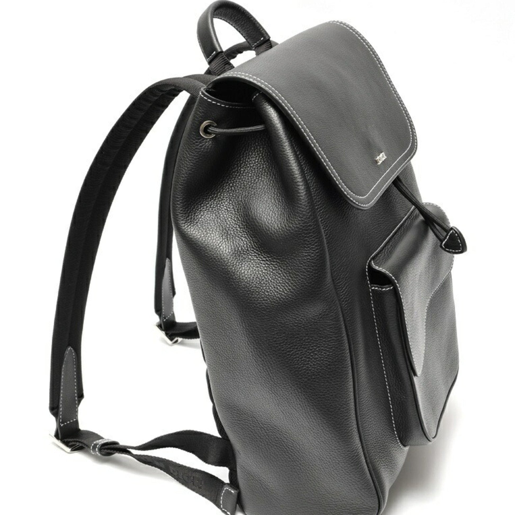 Christian Dior Black Leather Backpack  