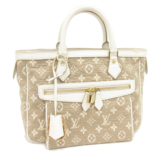 LOUIS VUITTON Handbag Monogram Sabia Hippo MM M93496 Bronze Ladies Beige Strap