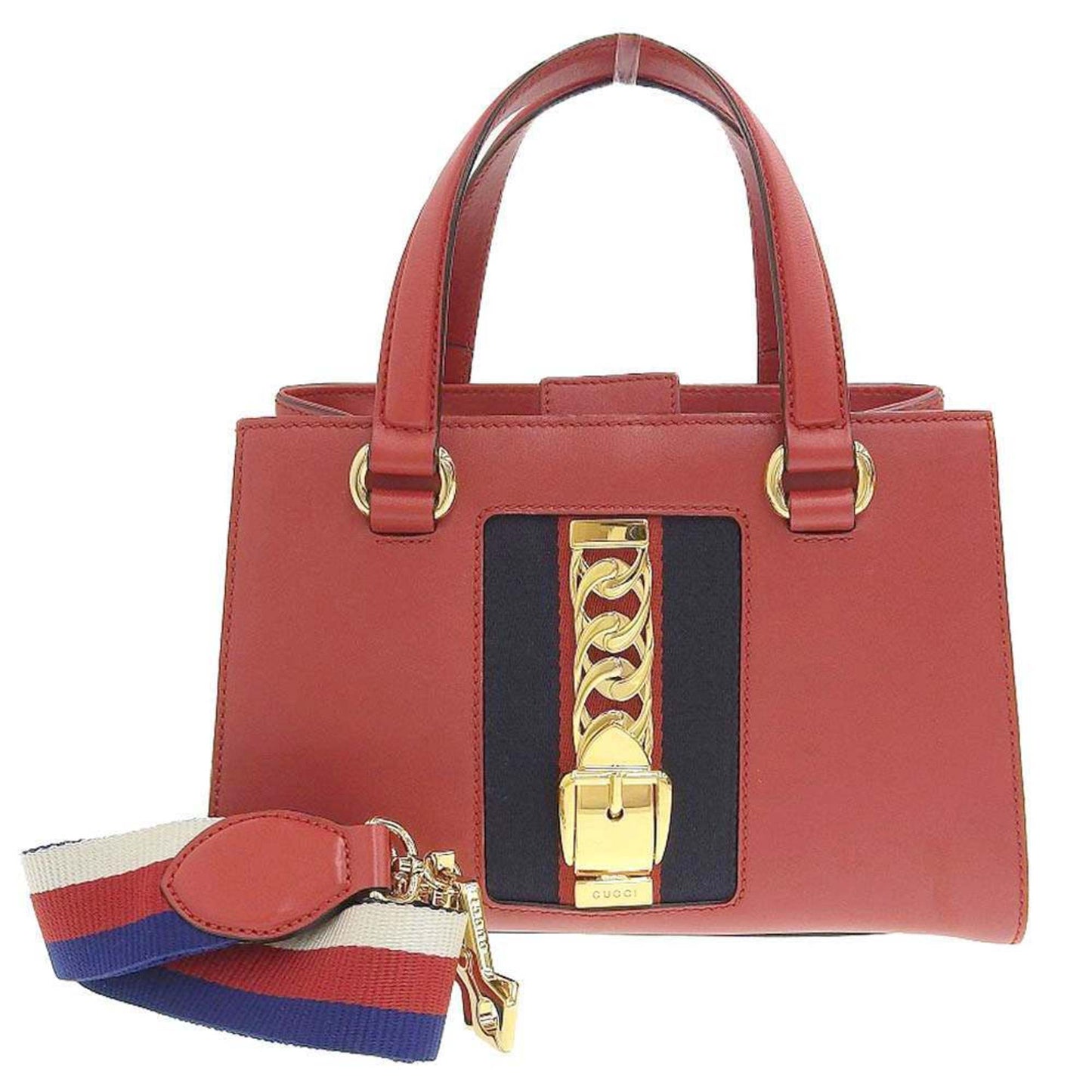 Gucci Red Leather Shoulder Bag Style 4