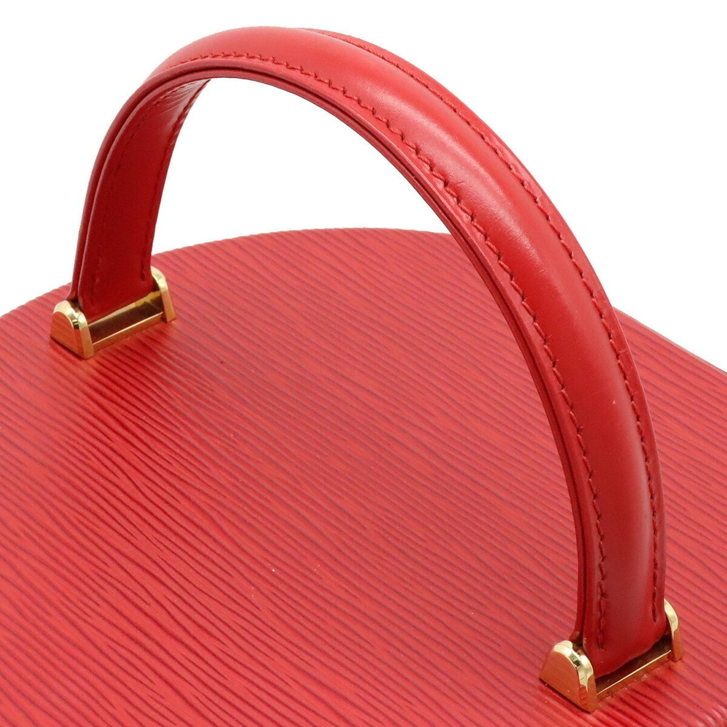 LOUIS VUITTON Epi Cannes Handbag Vanity Bag Leather Red Castilian