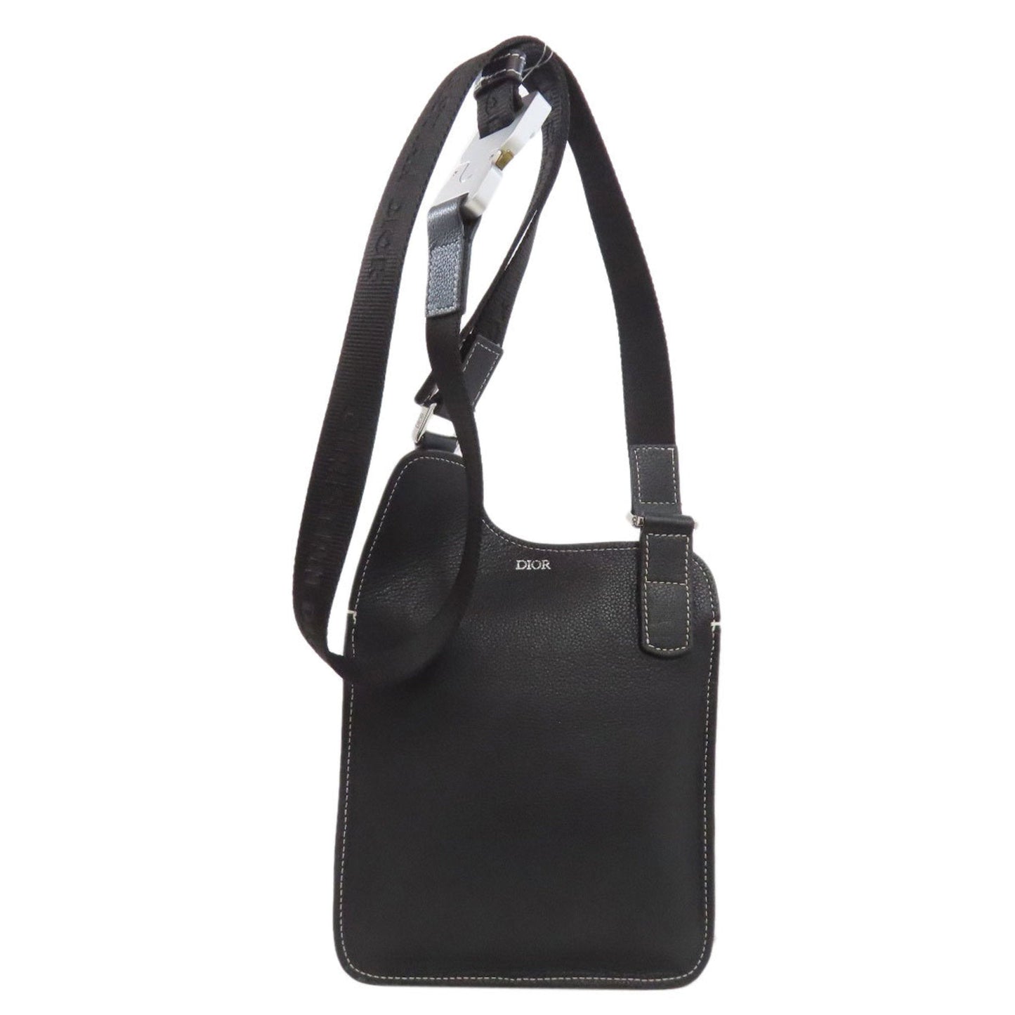Christian Dior Black Leather Shoulder Bag  