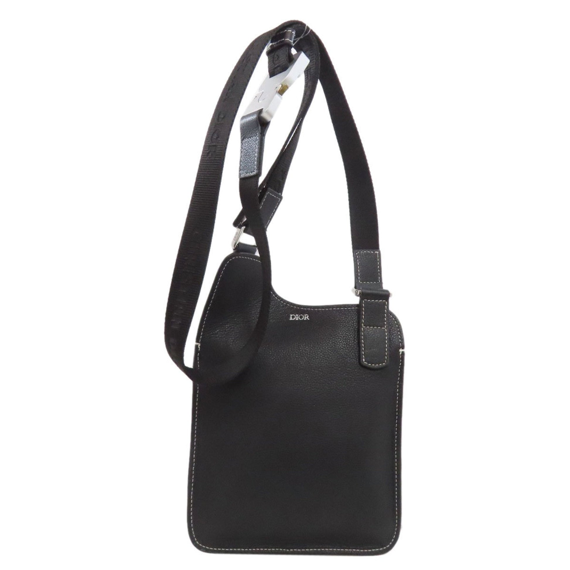 Christian Dior Black Leather Shoulder Bag  