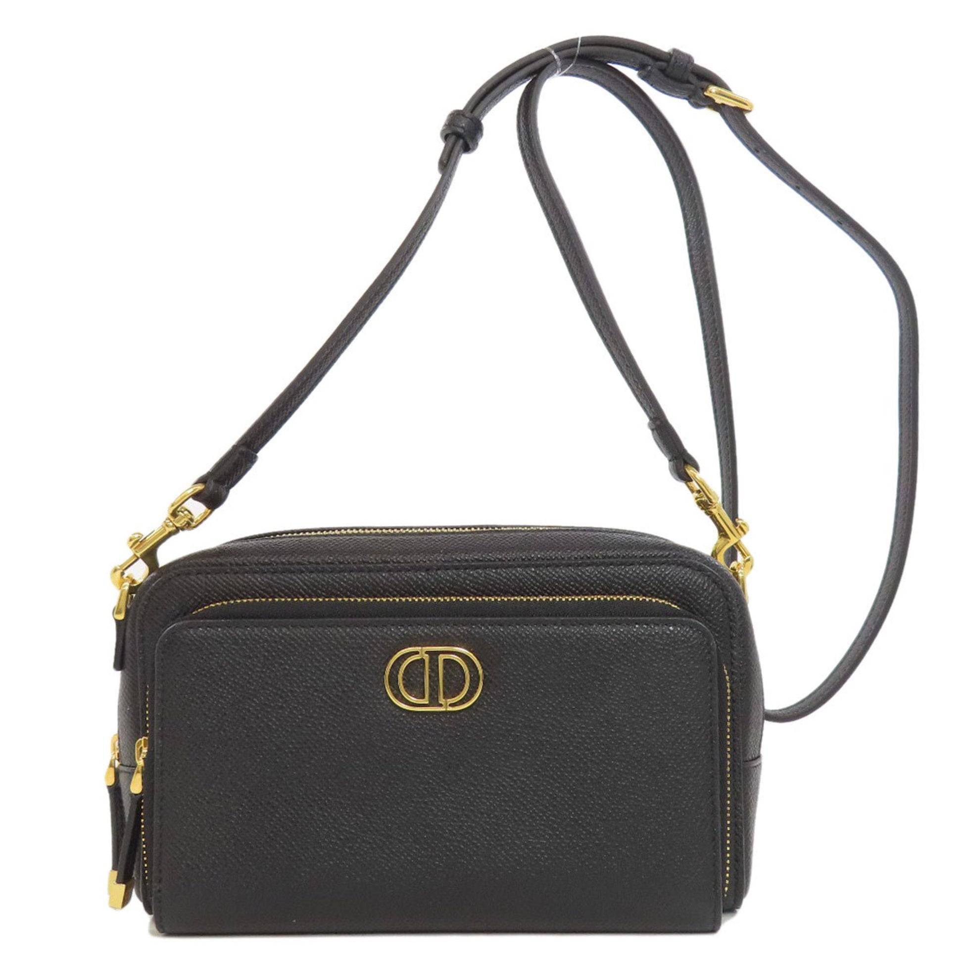 Christian Dior Black Leather Shoulder Bag  
