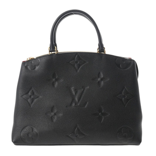 LOUIS VUITTON Monogram Implant Grand Palais MM Black M45811 Women's Leather Bag