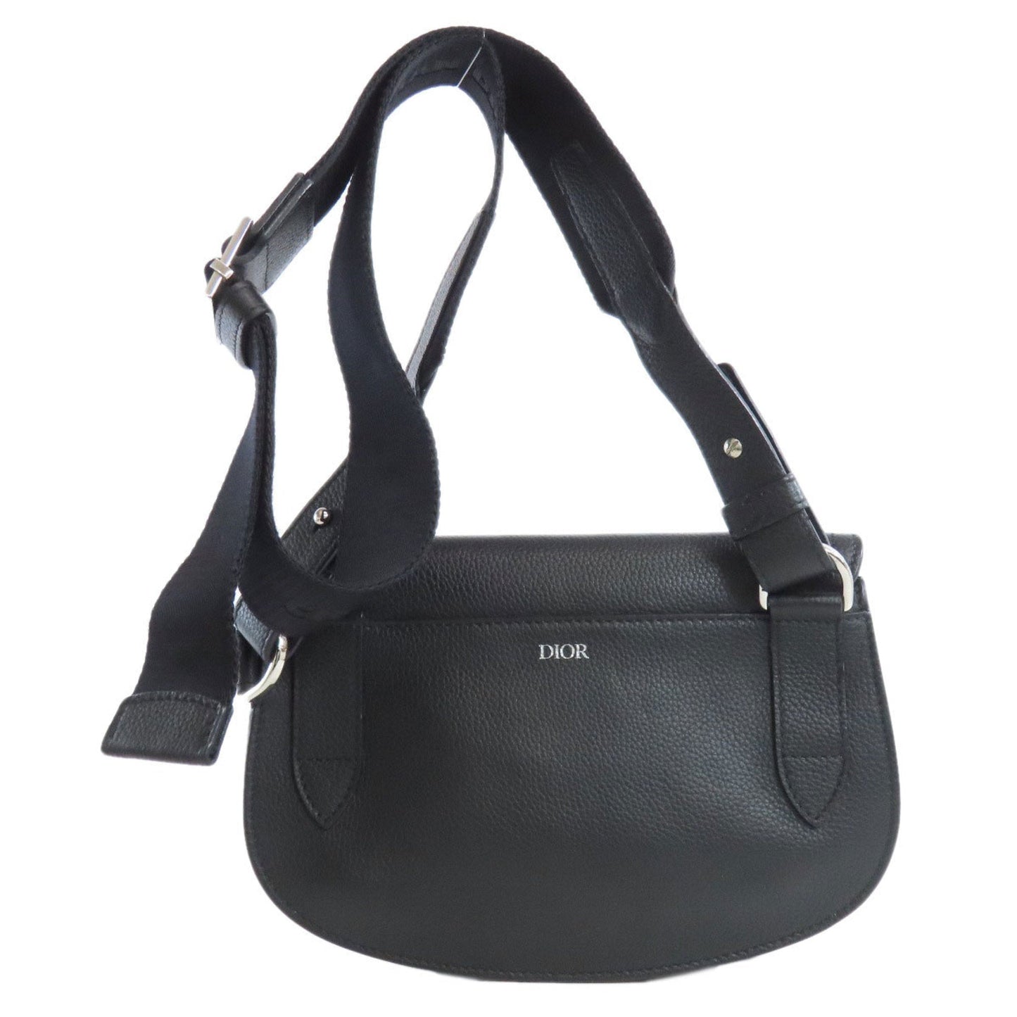 Christian Dior Black Leather Shoulder Bag  
