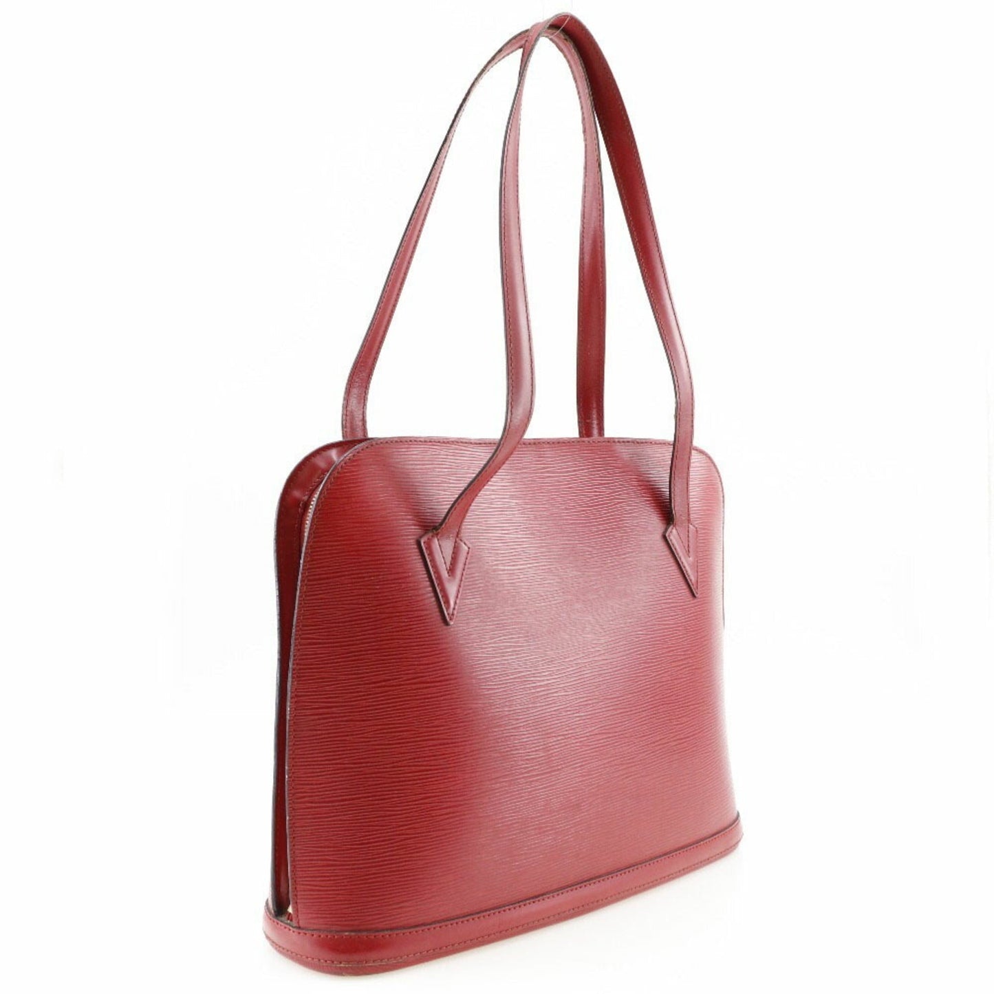 LOUIS VUITTON Lussac Tote Bag Epi Leather Red Women's