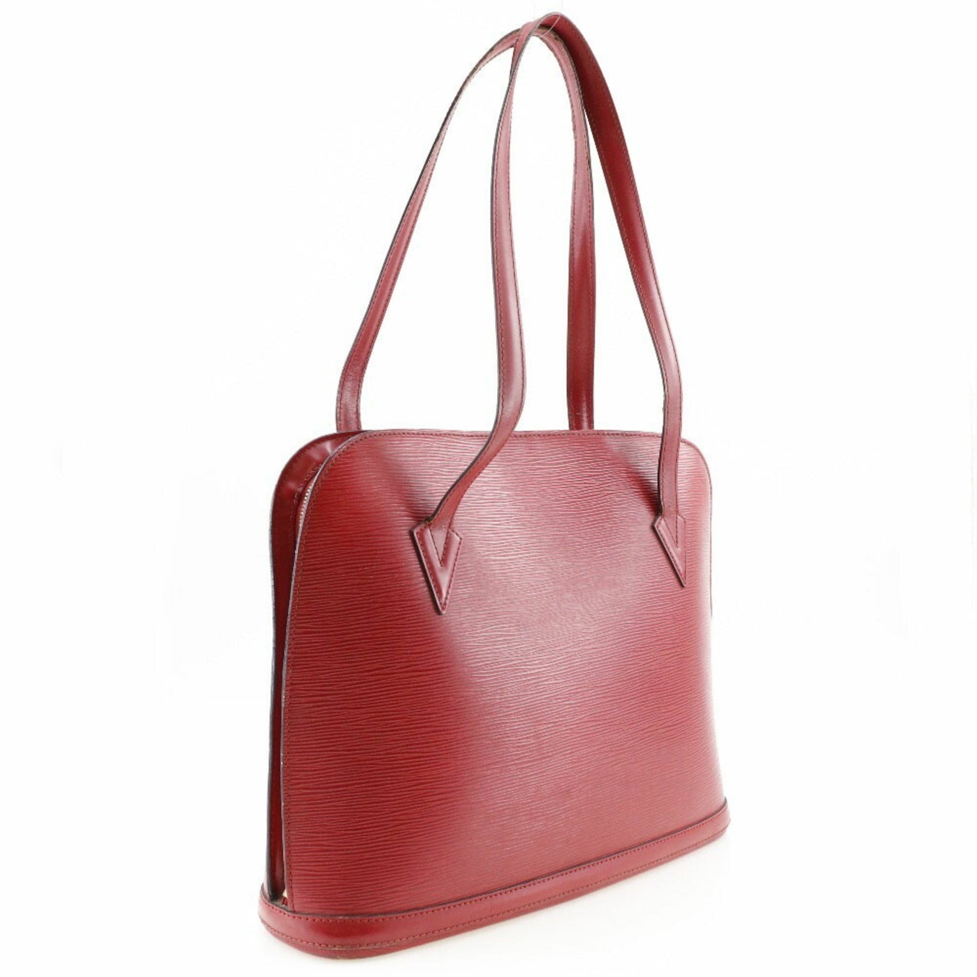LOUIS VUITTON Lussac Tote Bag Epi Leather Red Women's
