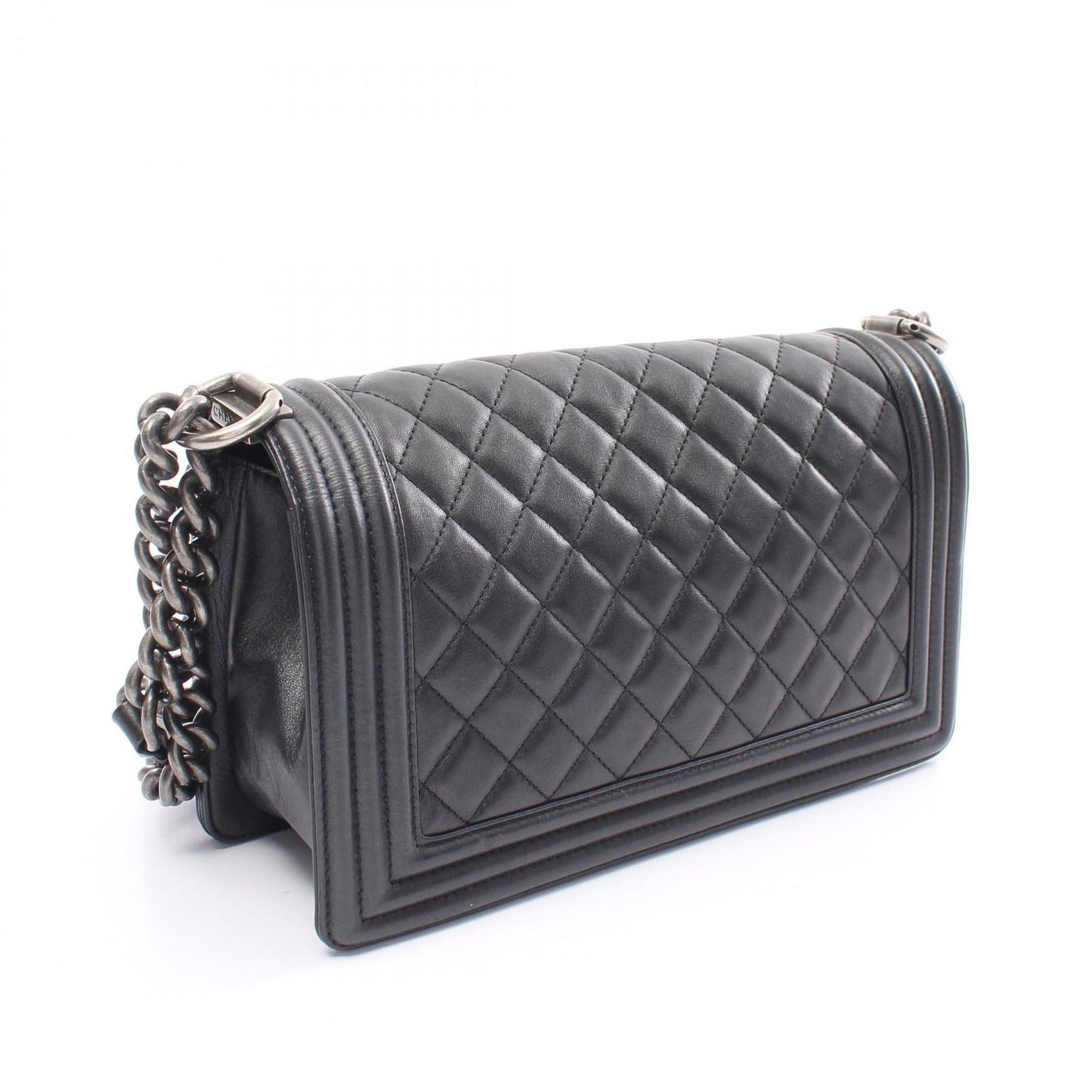 CHANEL Boy Chanel Shoulder Bag Lambskin Women s Black