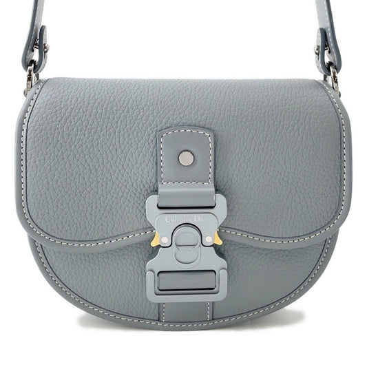 Christian Dior Gray Leather Shoulder Bag  
