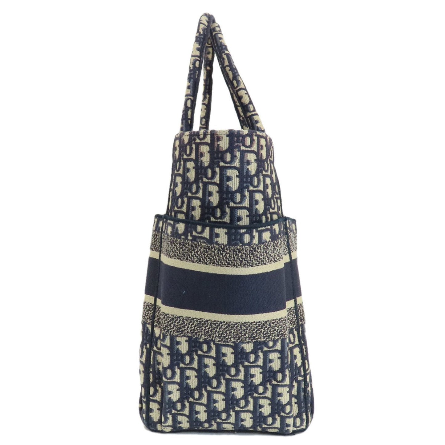 Christian Dior Navy Canvas Tote Bag  