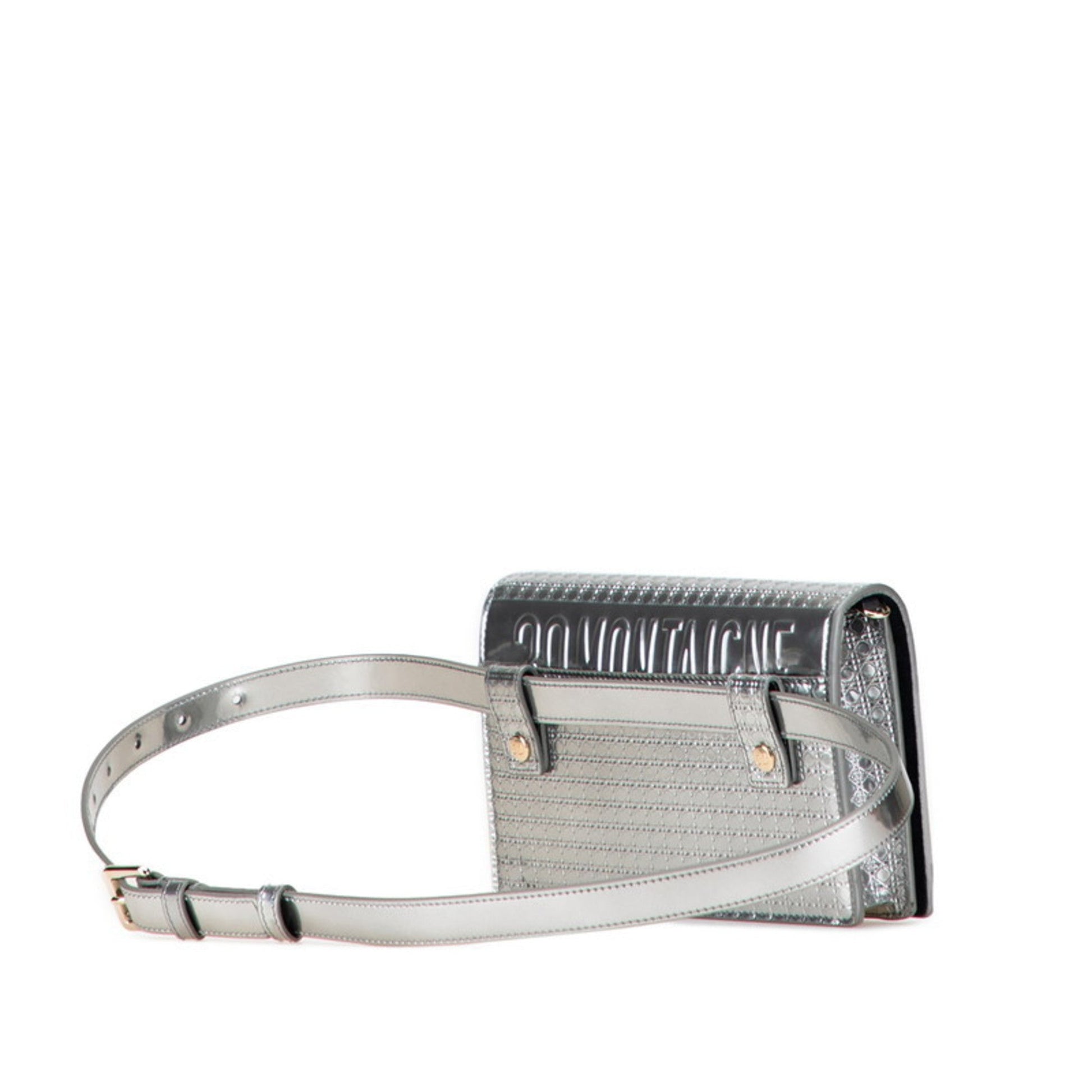 Christian Dior Silver Leather Shoulder Bag  