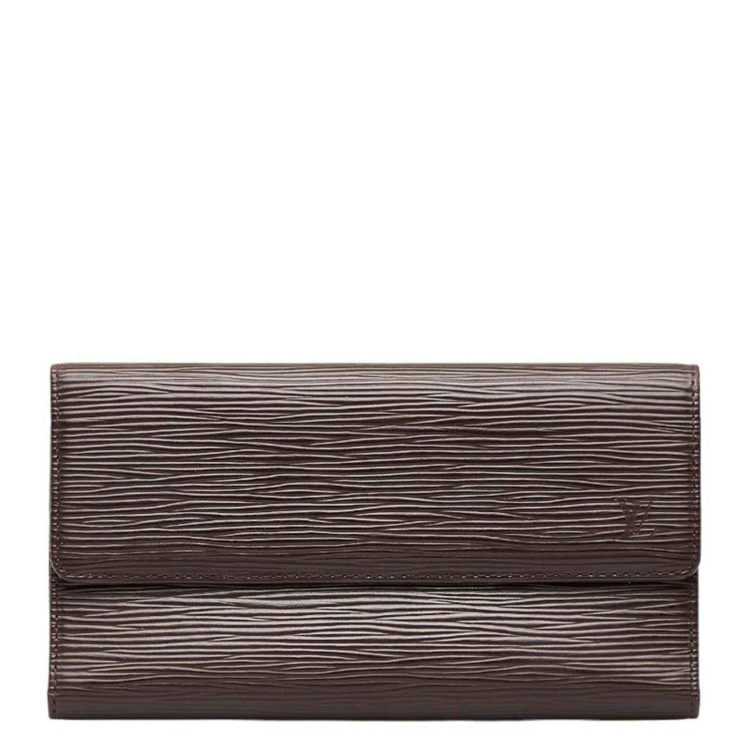 LOUIS VUITTON Epi Portefeuil International Long Wallet M63590 Mocha Brown Leather Ladies