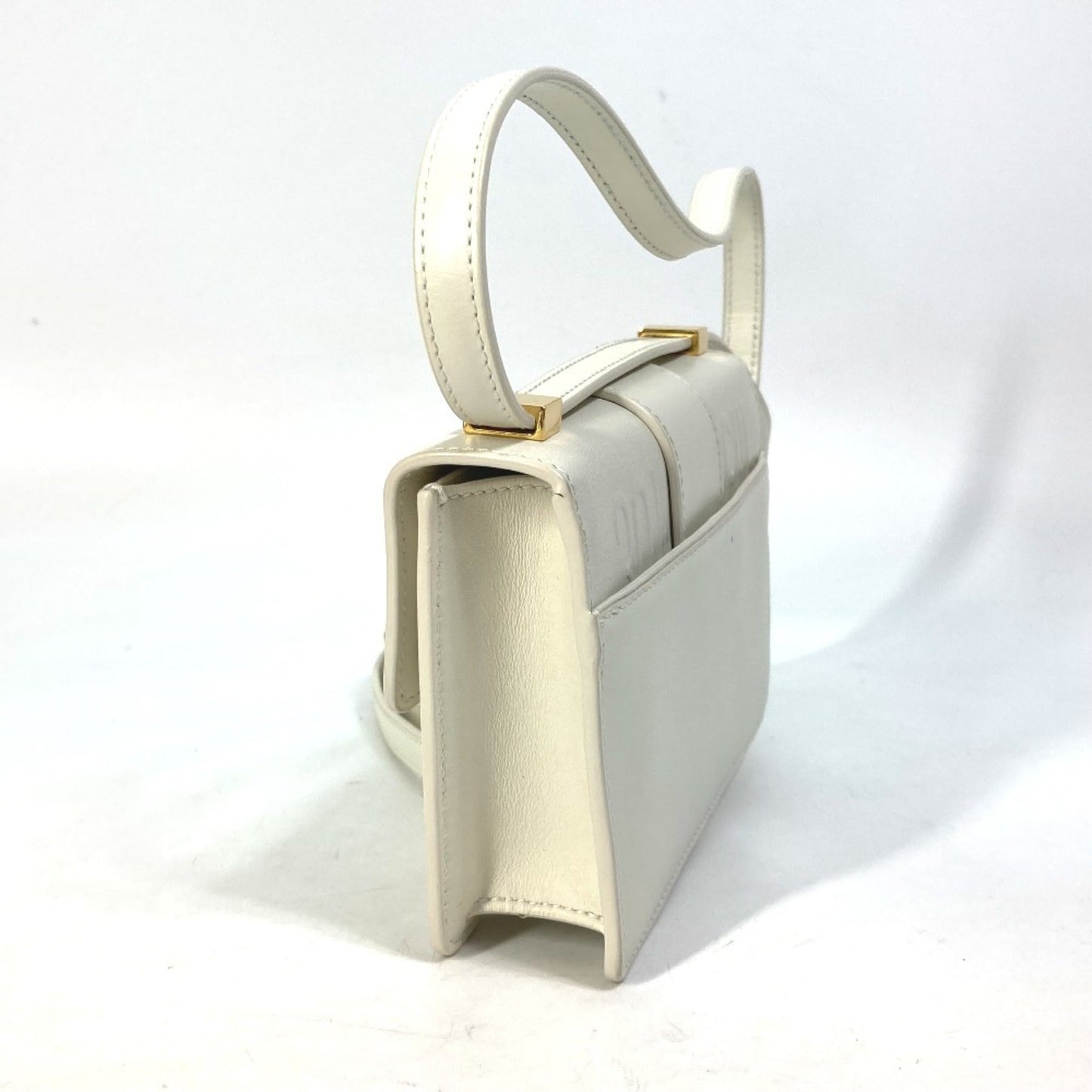 Christian Dior White Leather Pochette Pouch Shoulder Bag  
