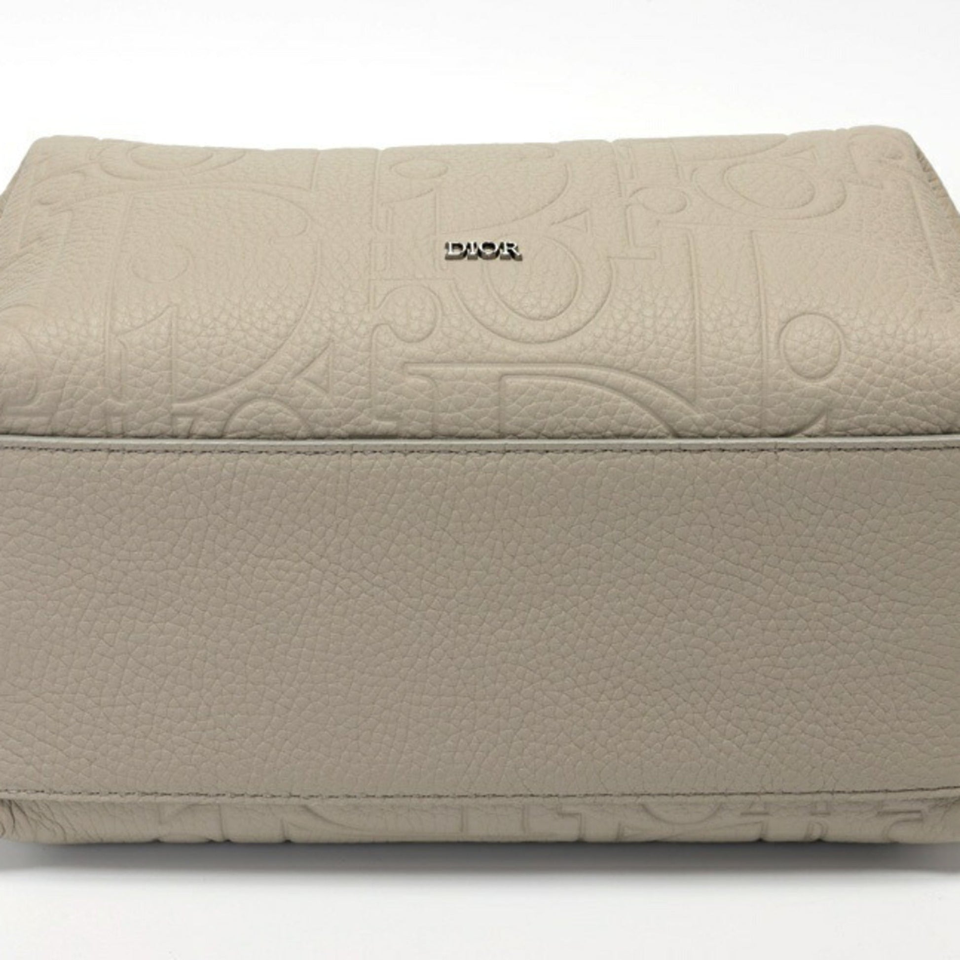 Christian Dior Gray Leather Pouch  