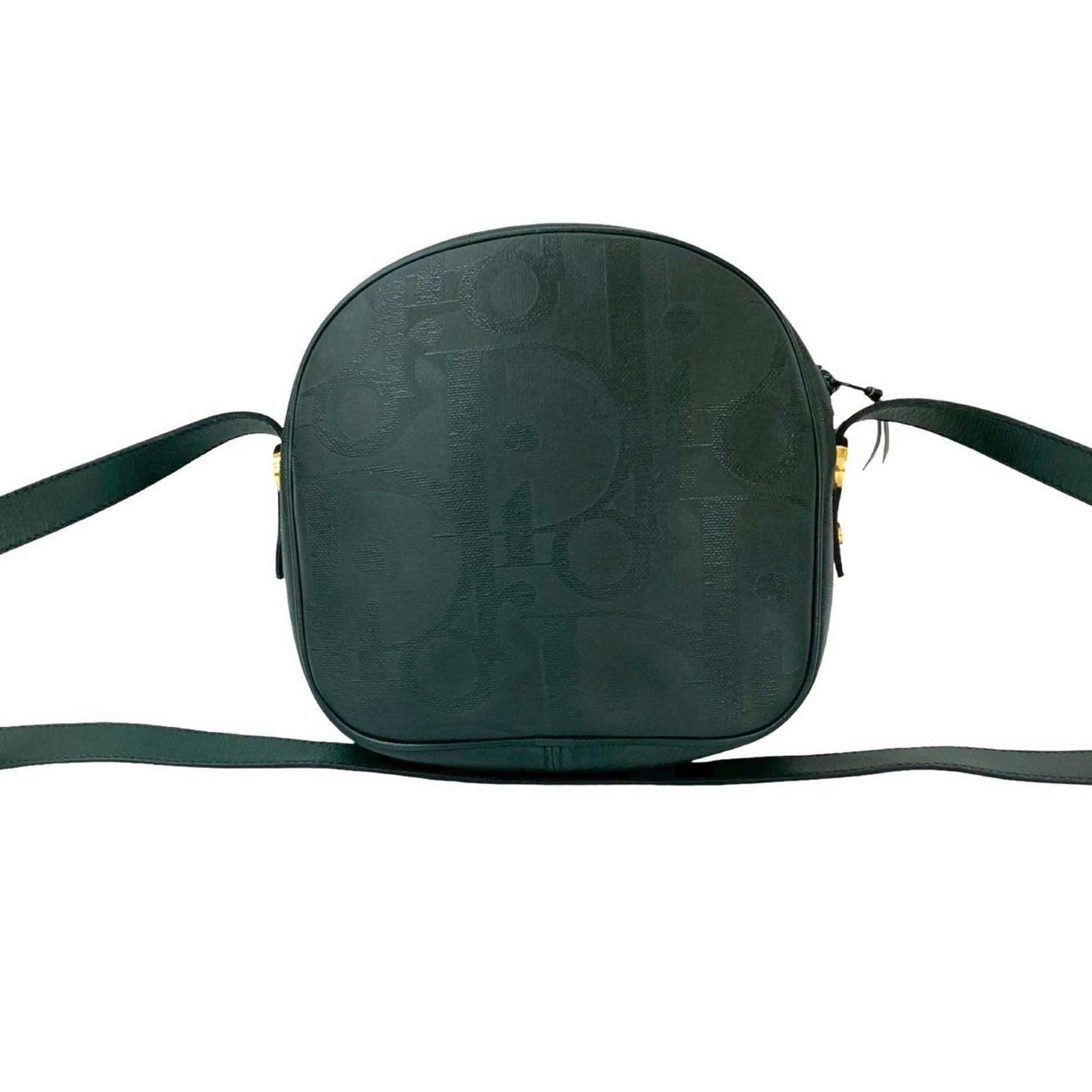 Christian Dior Green Leather Pvc Pochette Shoulder Bag  