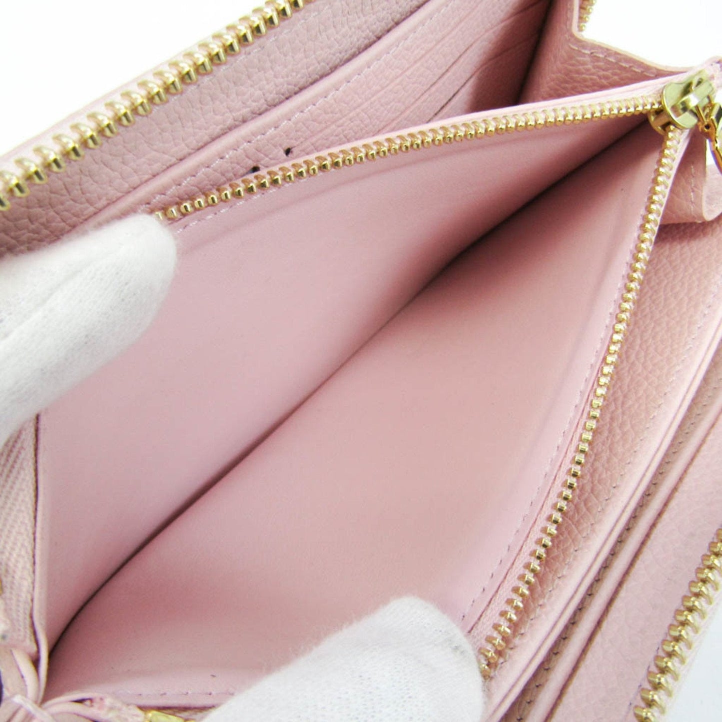 LOUIS VUITTON Monogram Empreinte Zippy Wallet M81138 Women's Monogram Empreinte Long Wallet [bi-fold] Light Pink,White