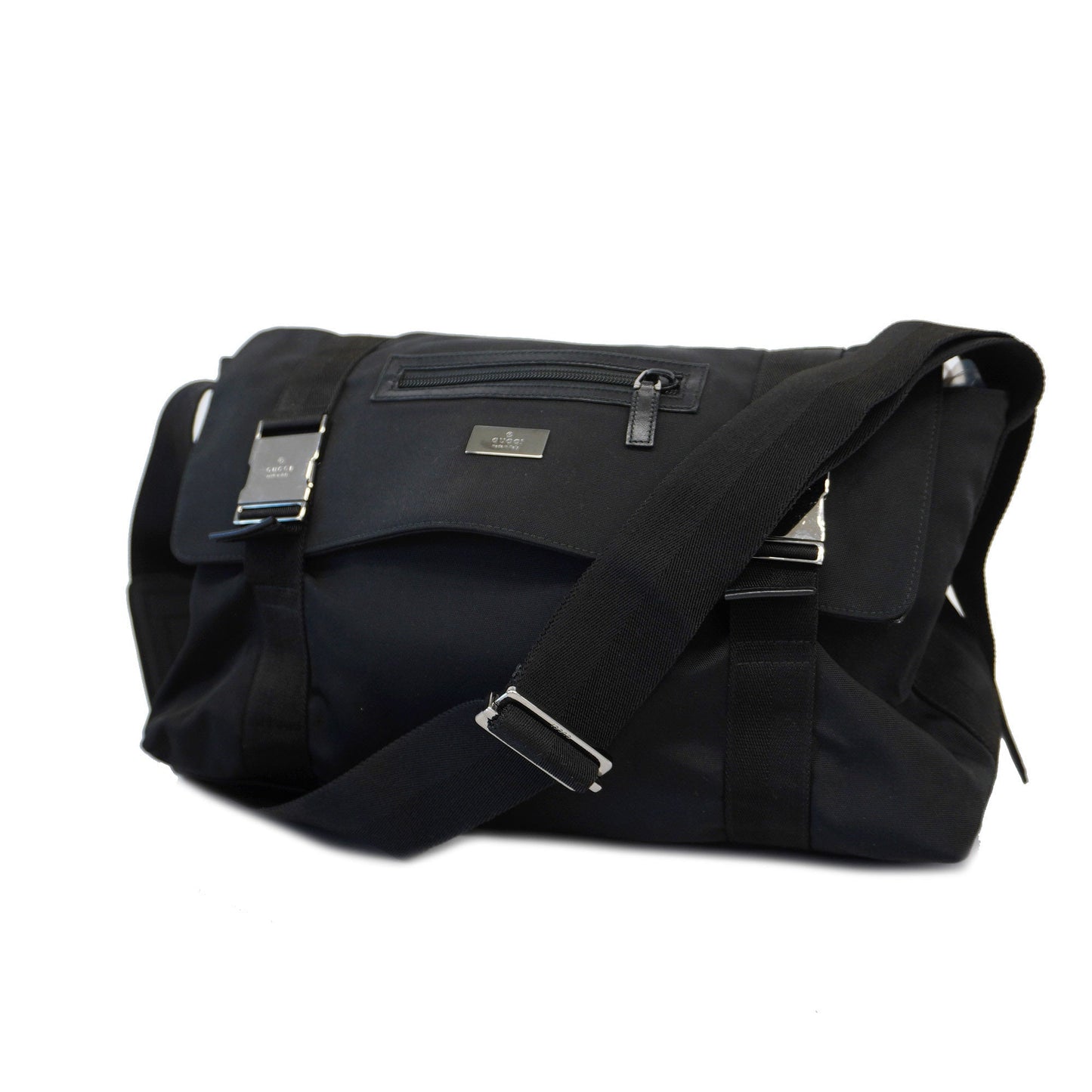 Gucci Nylon Leather Shoulder Bag