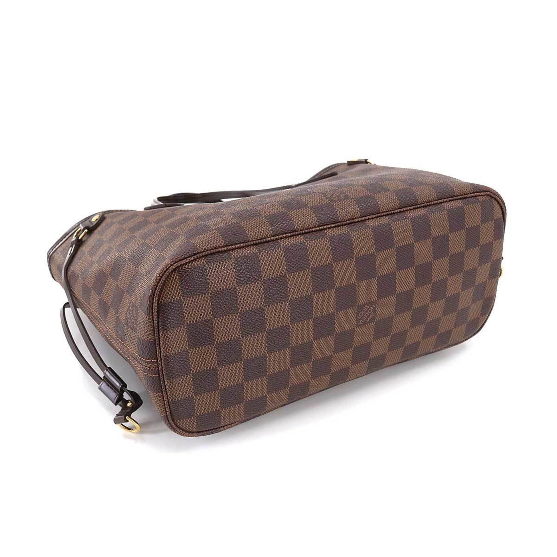 LOUIS VUITTON Damier Neverfull PM Tote Bag Ebene Brown