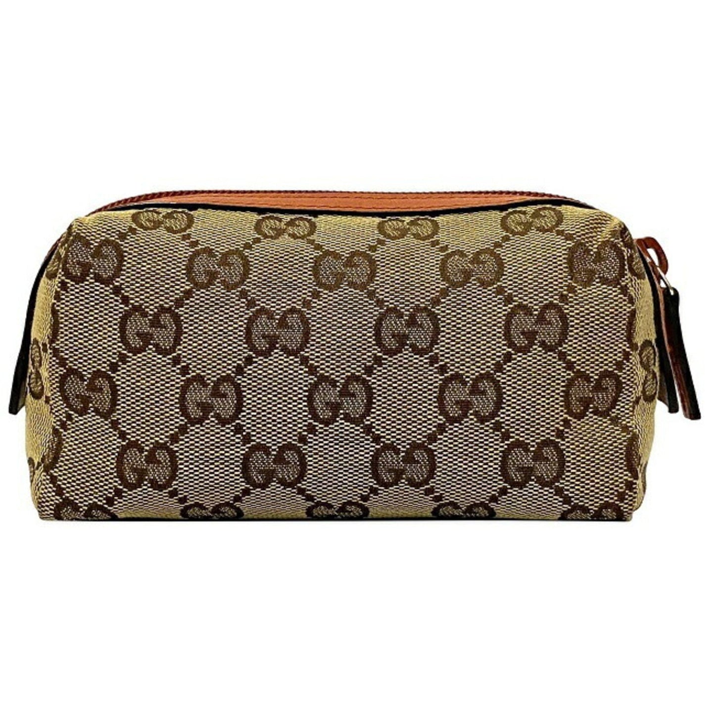 Gucci Beige Leather Canvas Clutch Style 2