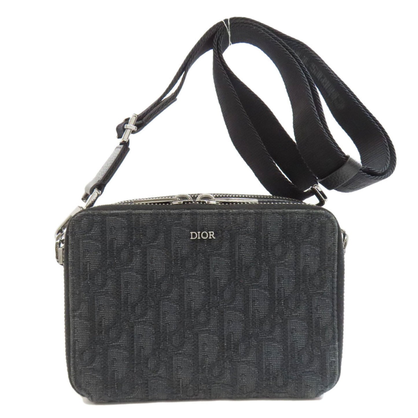 Christian Dior Black Canvas Shoulder Bag  