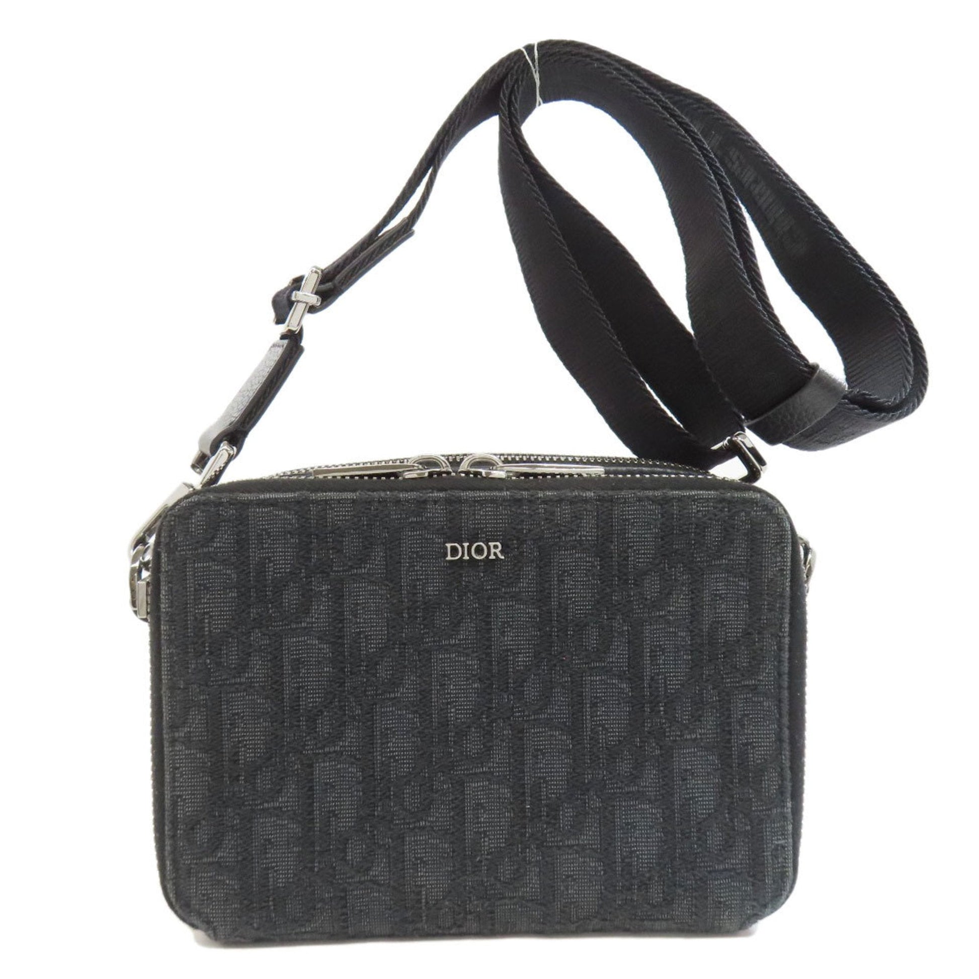 Christian Dior Black Canvas Shoulder Bag  