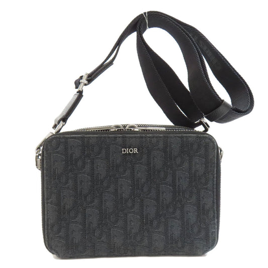 Christian Dior Black Canvas Shoulder Bag  