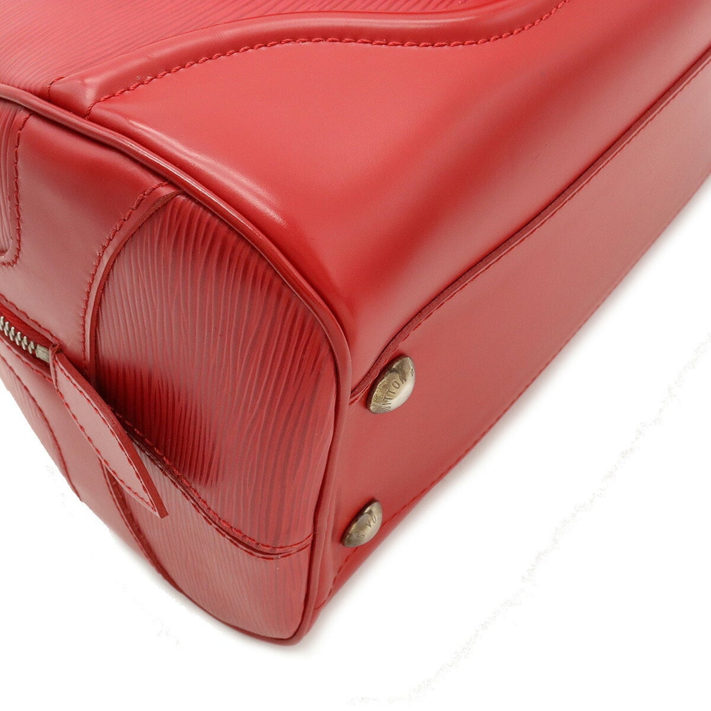 LOUIS VUITTON Epi Bowling Montaigne PM Handbag Boston Bag Leather Rouge Red M5932E