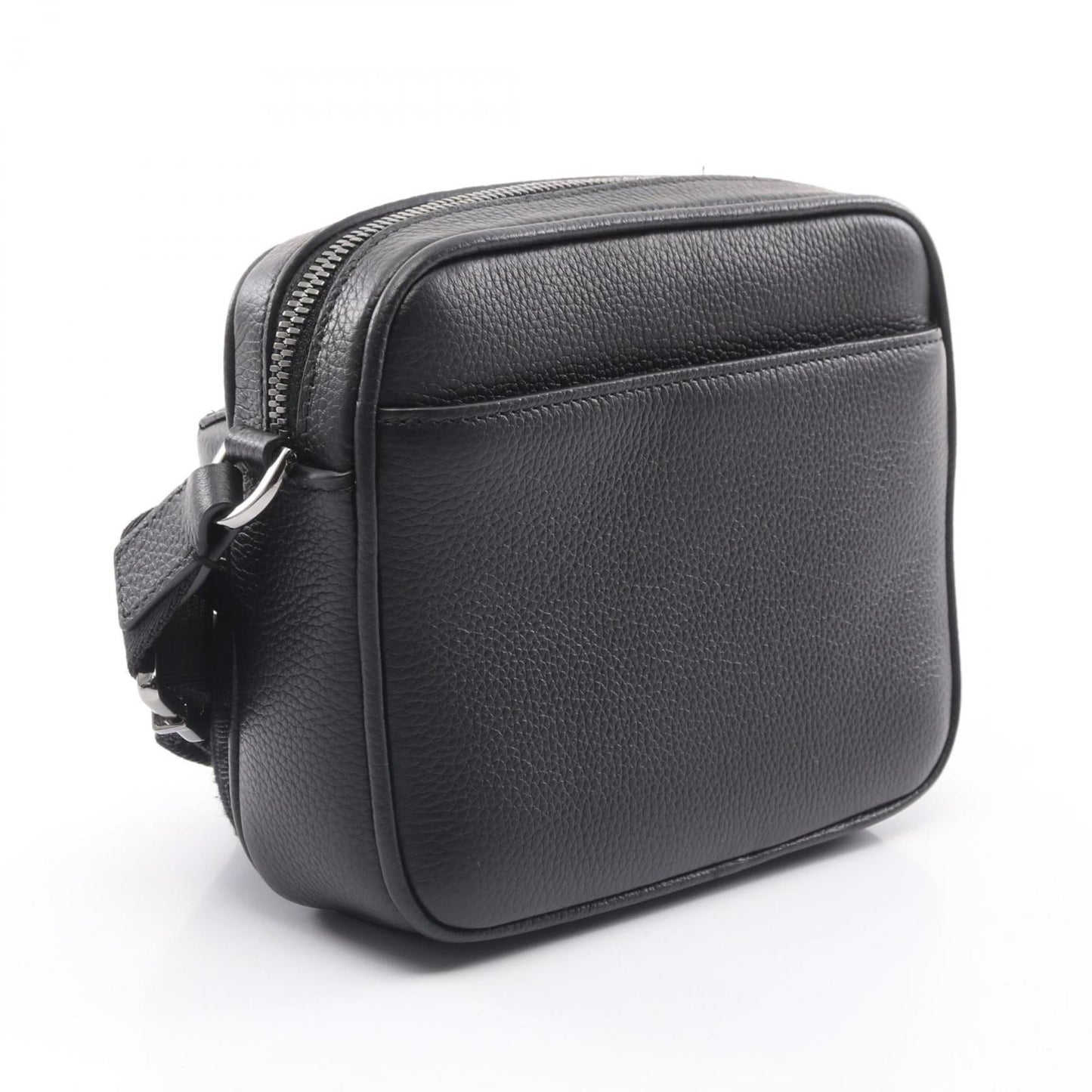 Christian Dior Black Canvas Leather Messenger Bag Shoulder Bag  